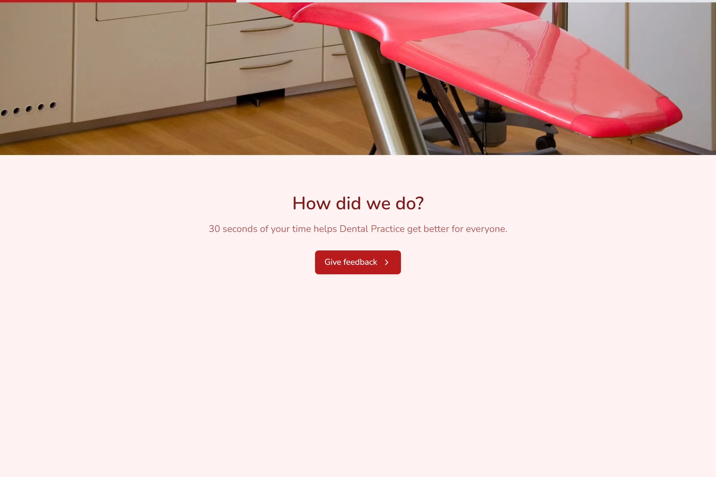 Dental Practice Quick Feedback template preview