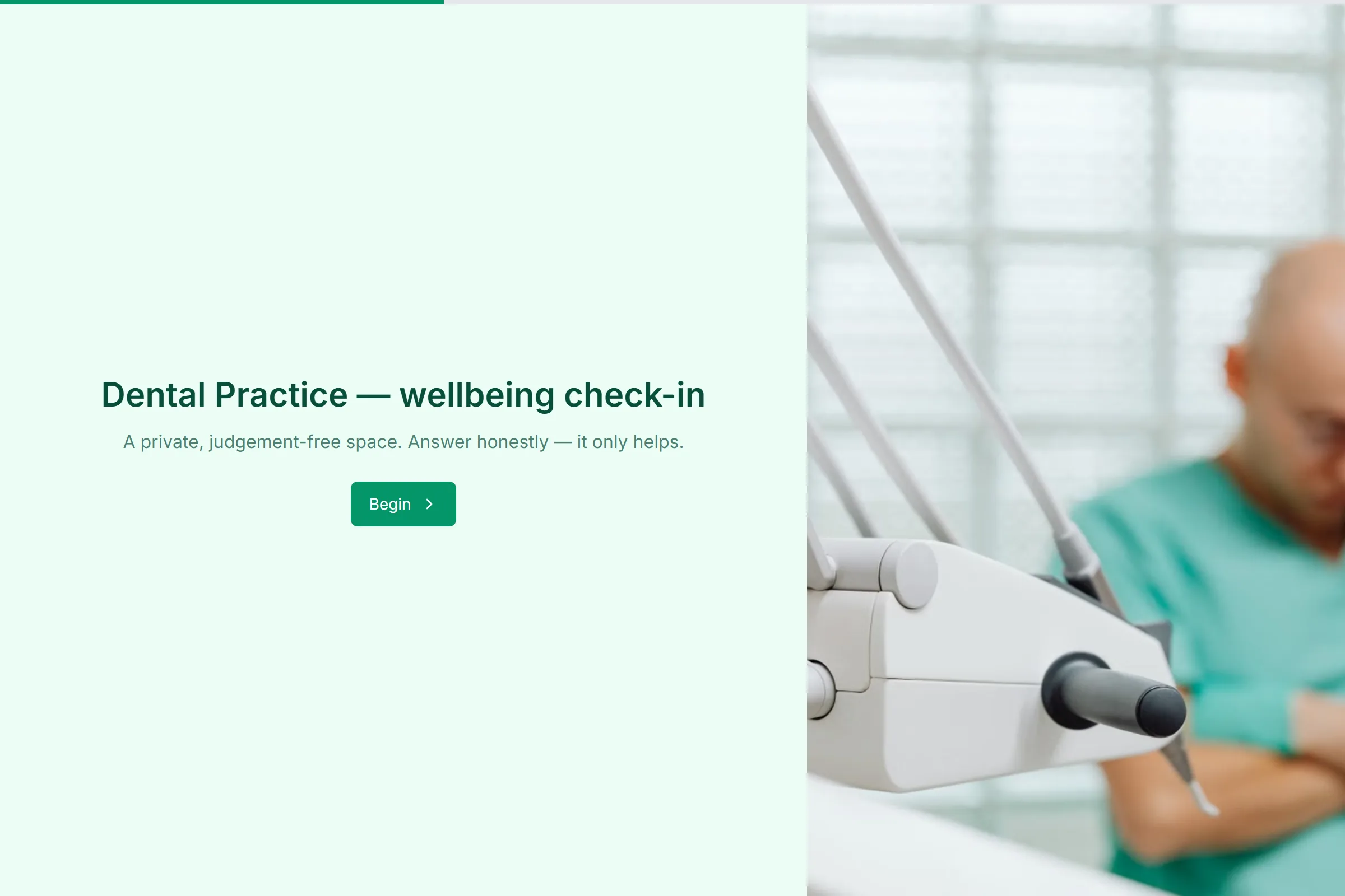 Dental Practice Wellbeing Check-in template preview