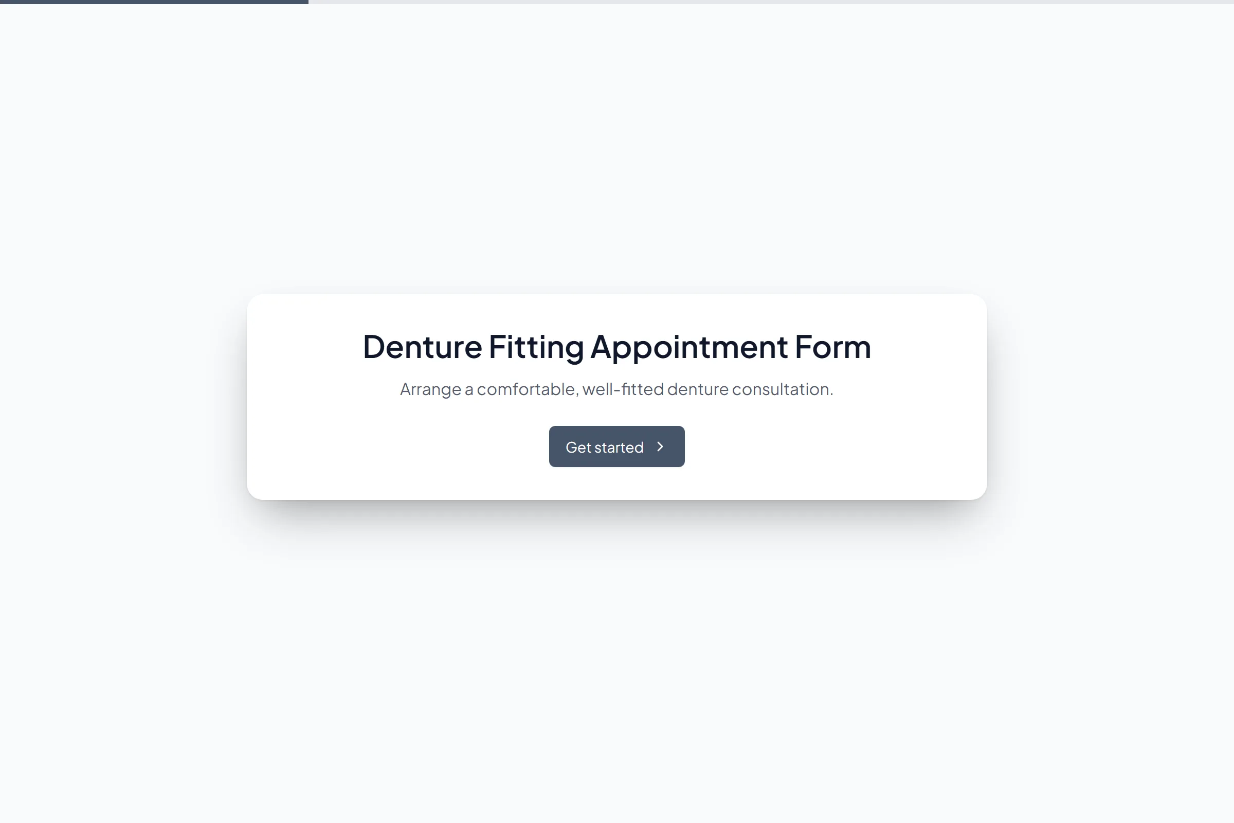 Denture Fitting Appointment Form template preview