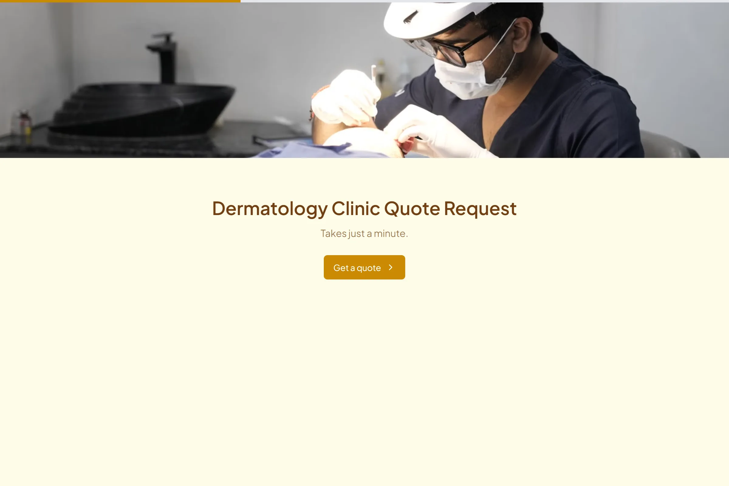 Dermatology Clinic Quote Request template preview