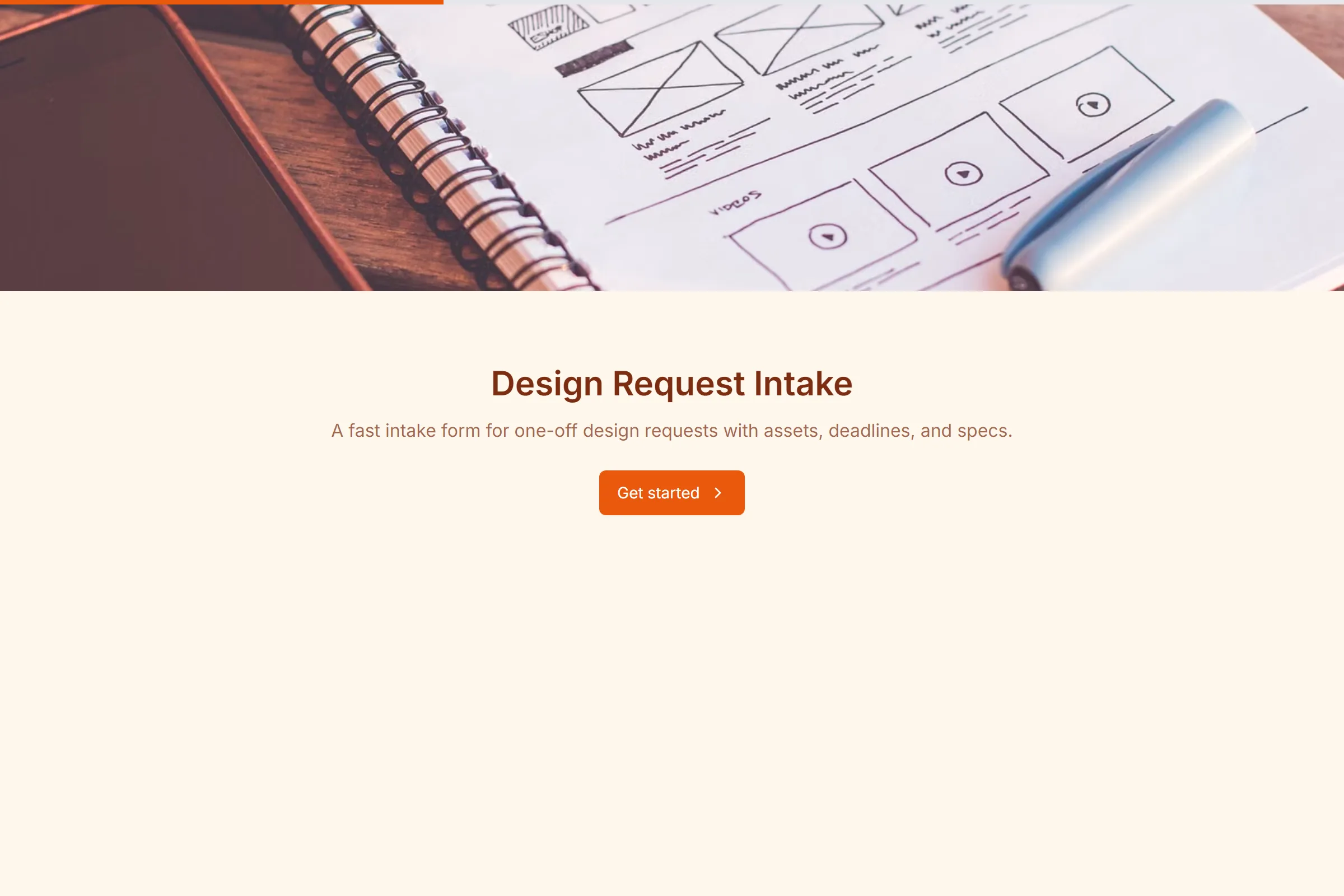Design Request Intake template preview