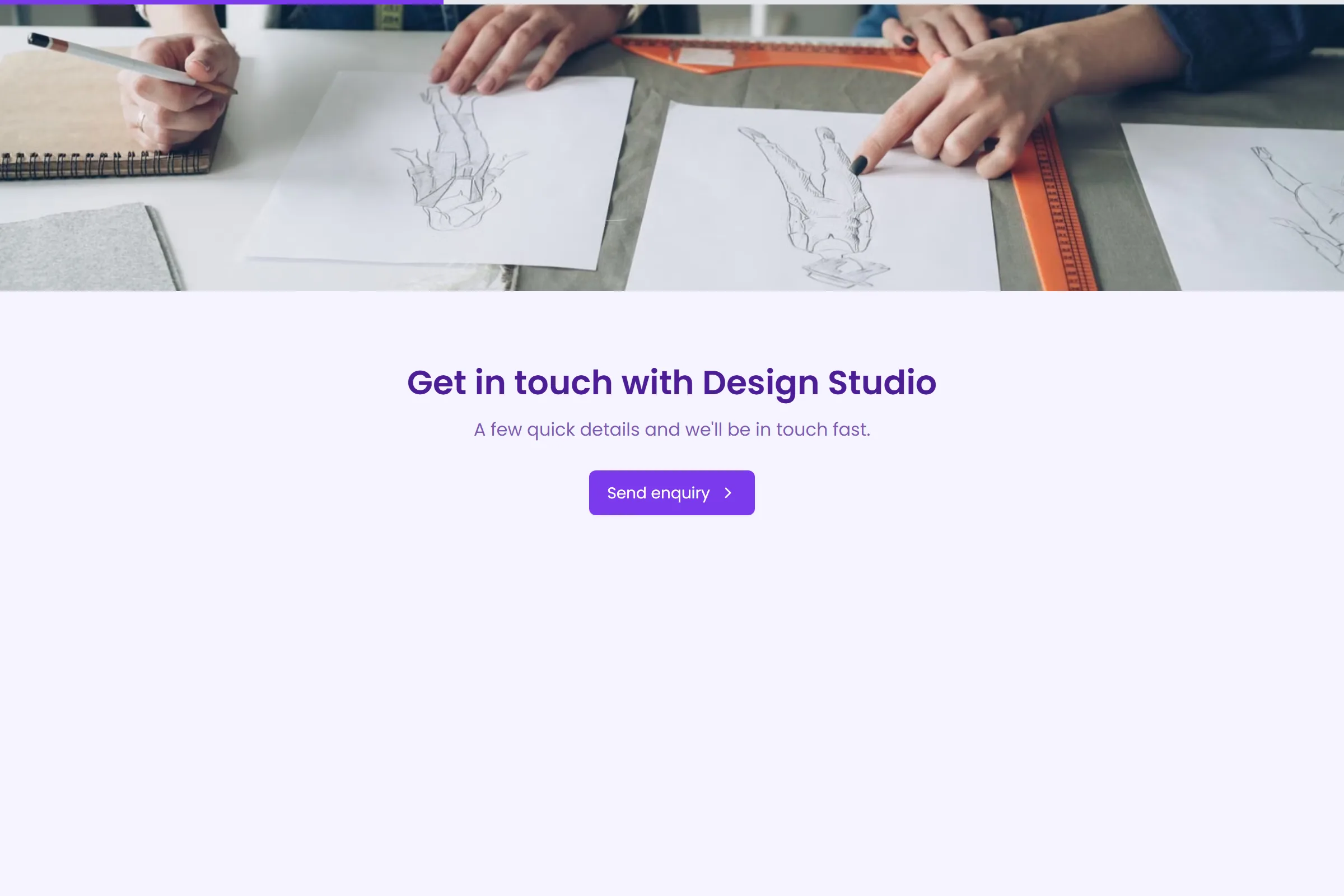 Design Studio Enquiry template preview