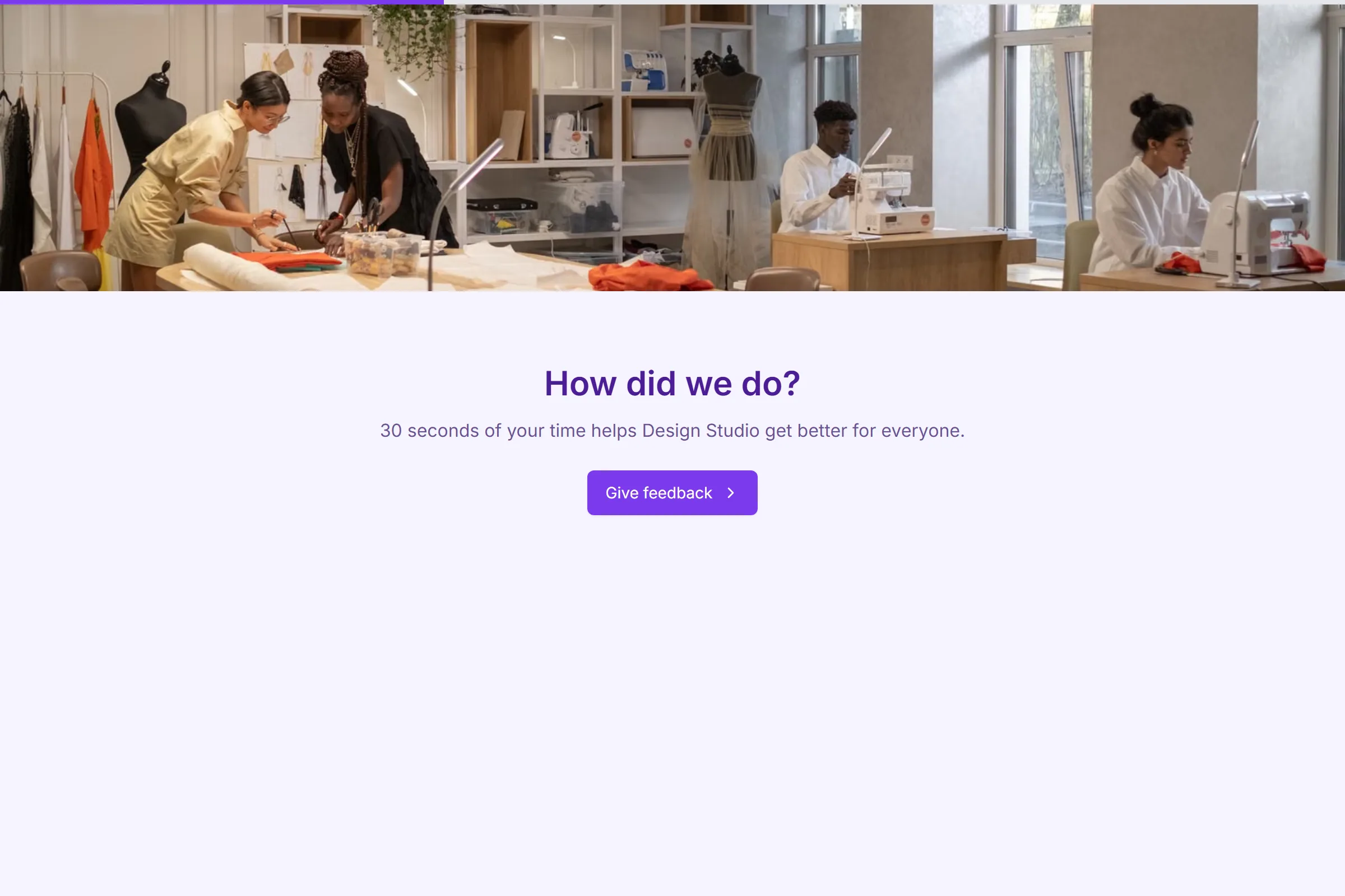 Design Studio Quick Feedback template preview