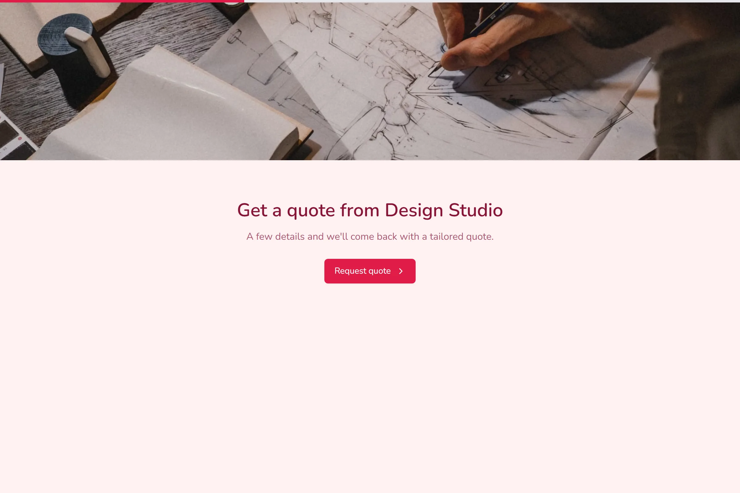 Design Studio Quote Request template preview