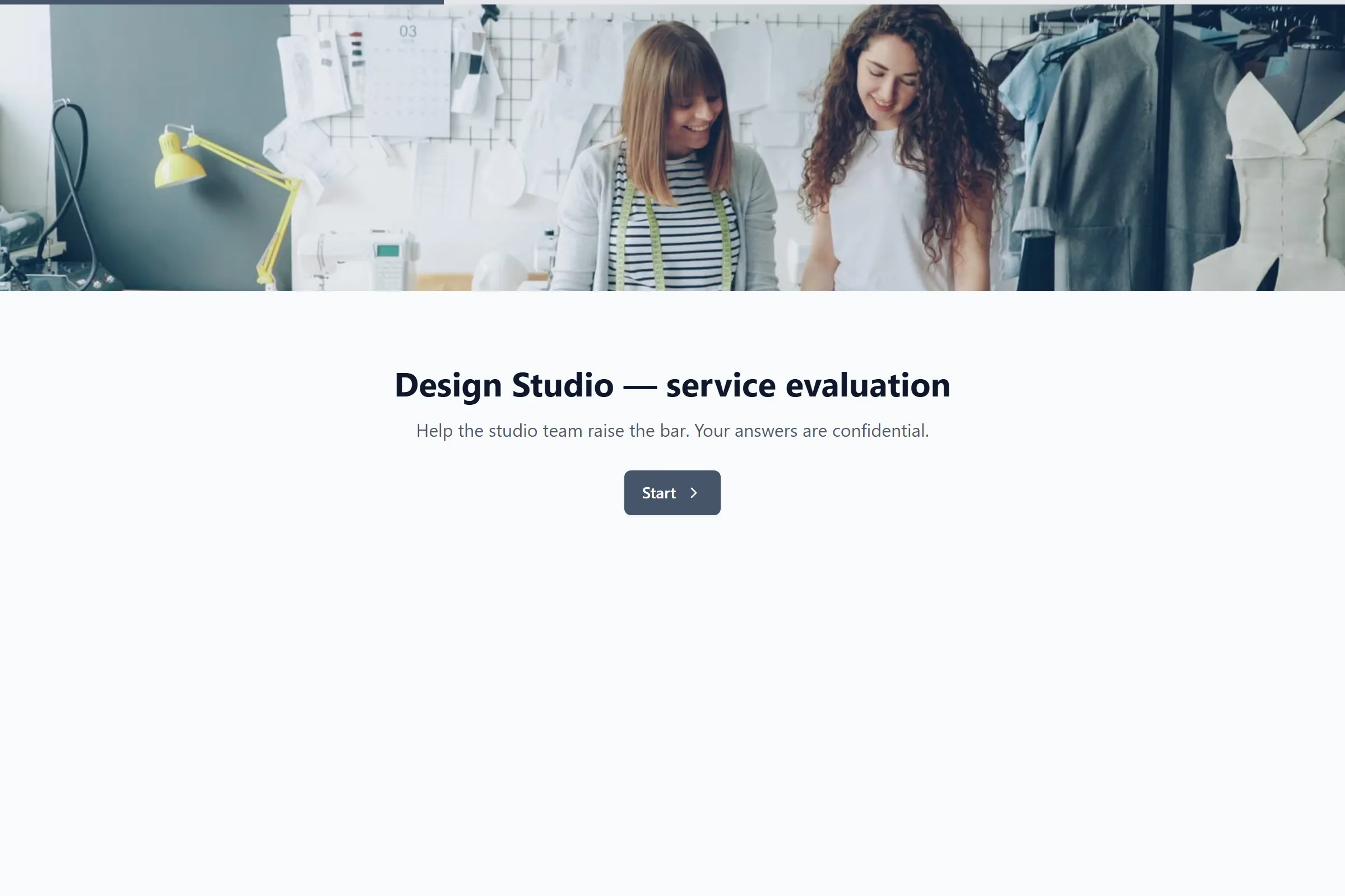 Design Studio Service Evaluation template preview