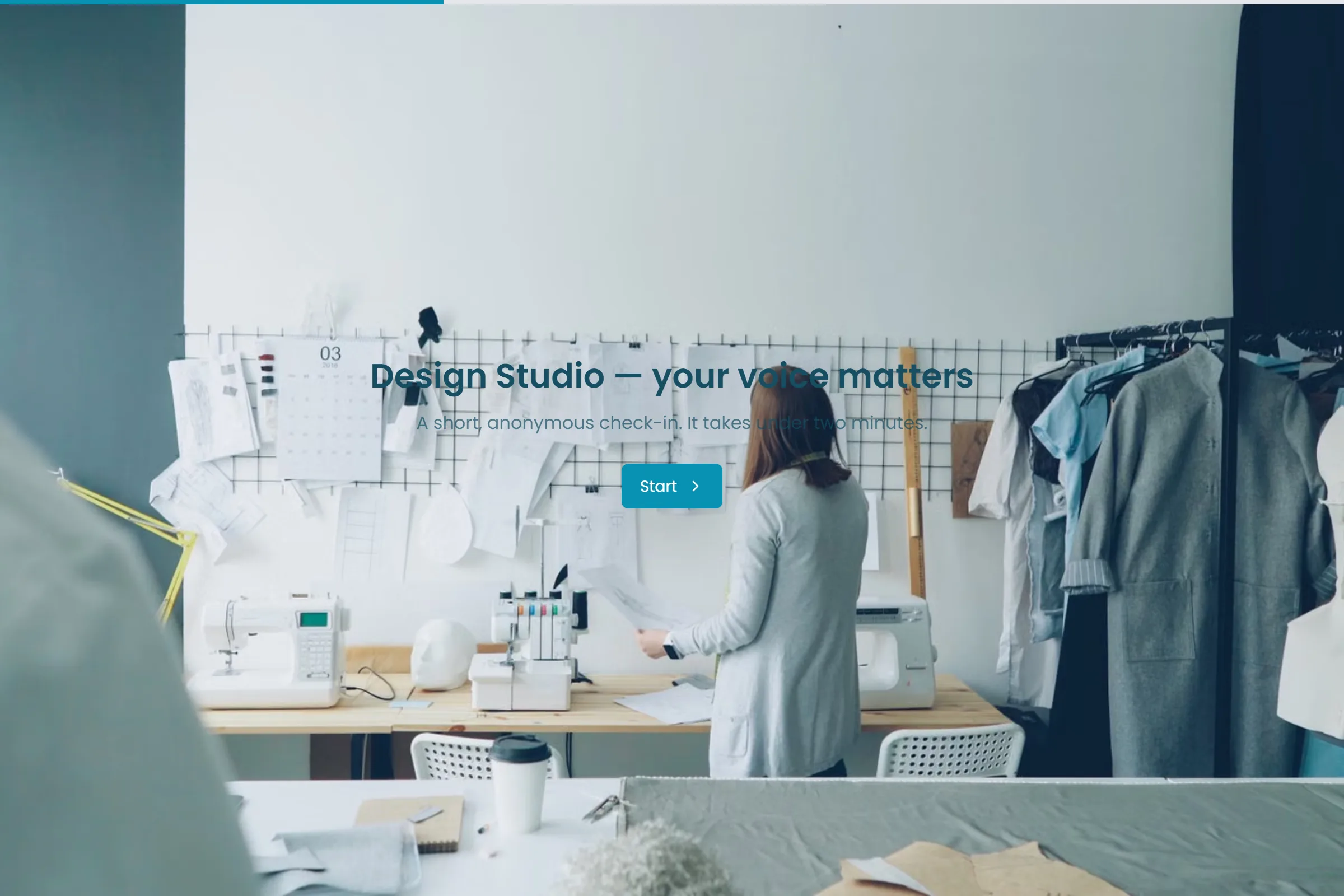 Design Studio Team Pulse Survey template preview