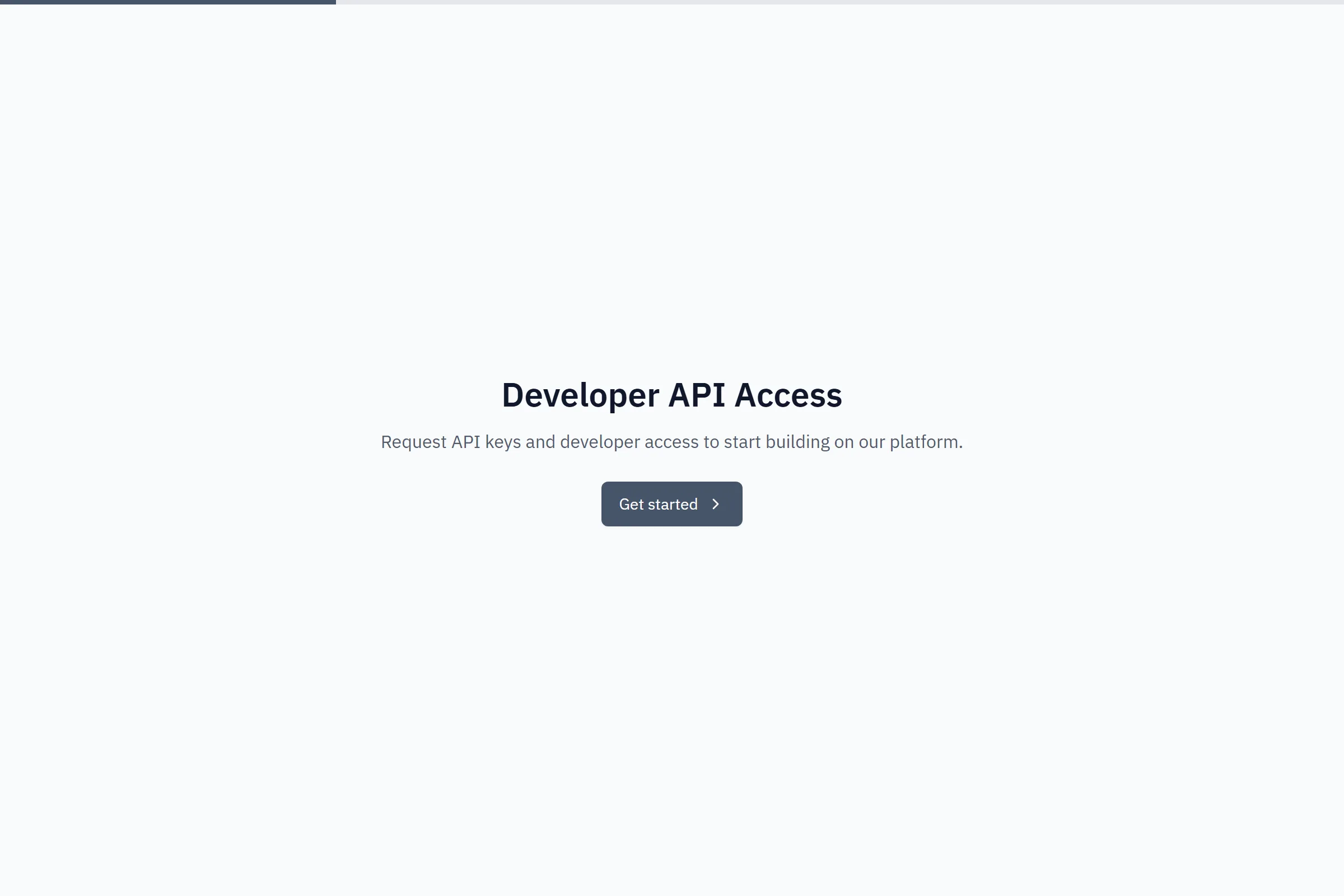 Developer API Access template preview