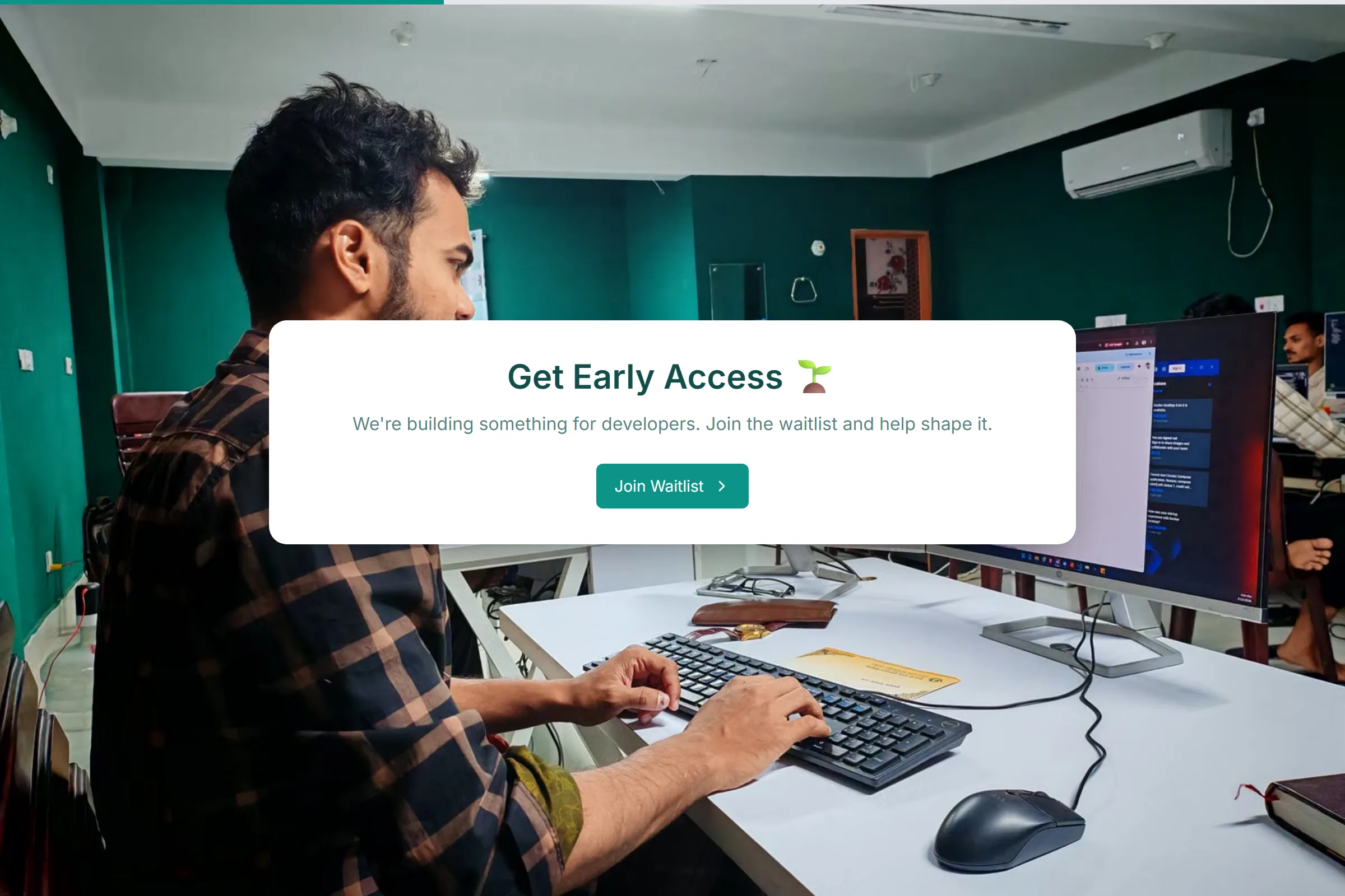 Developer Waitlist template preview