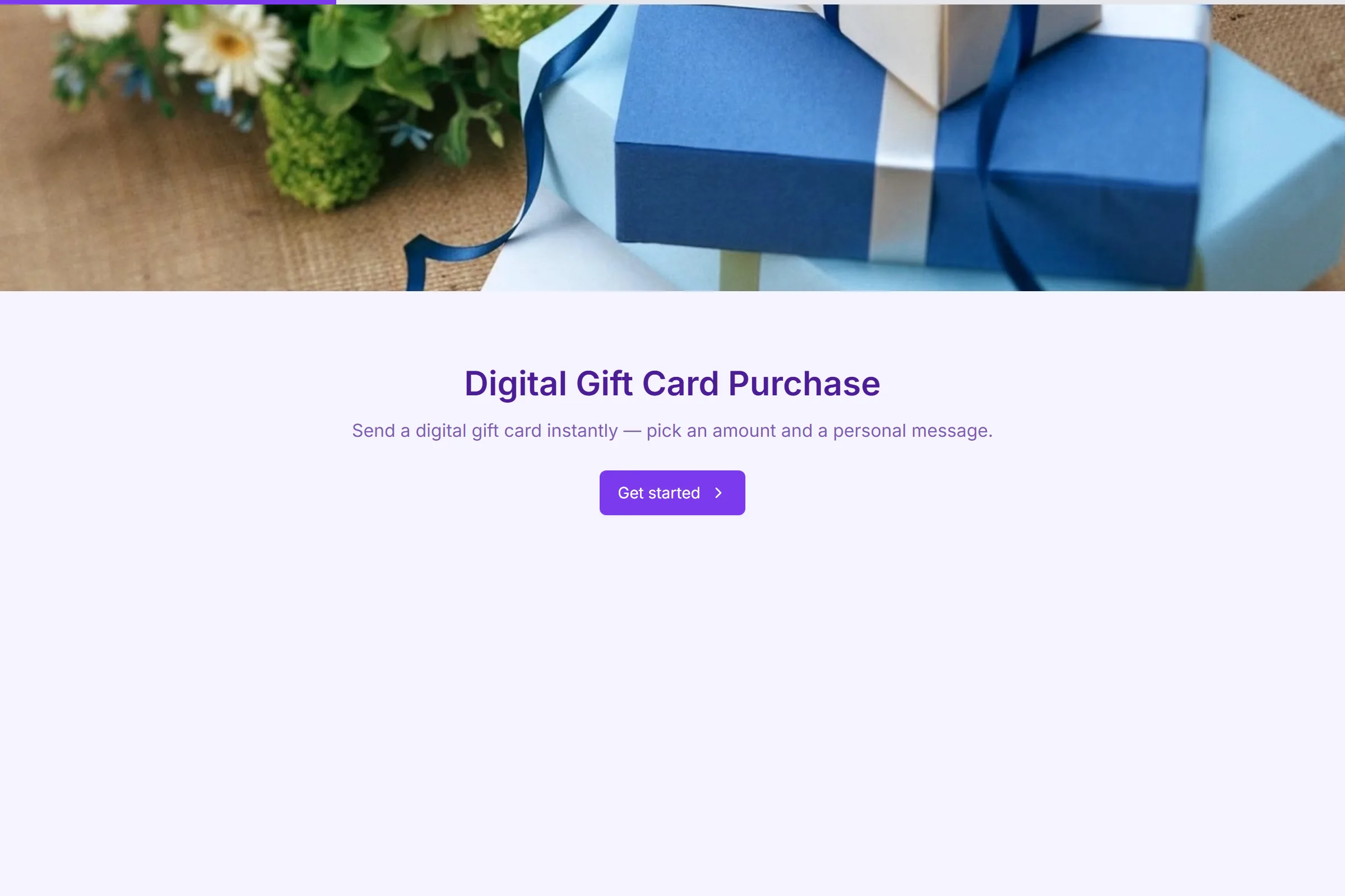 Digital Gift Card Purchase template preview