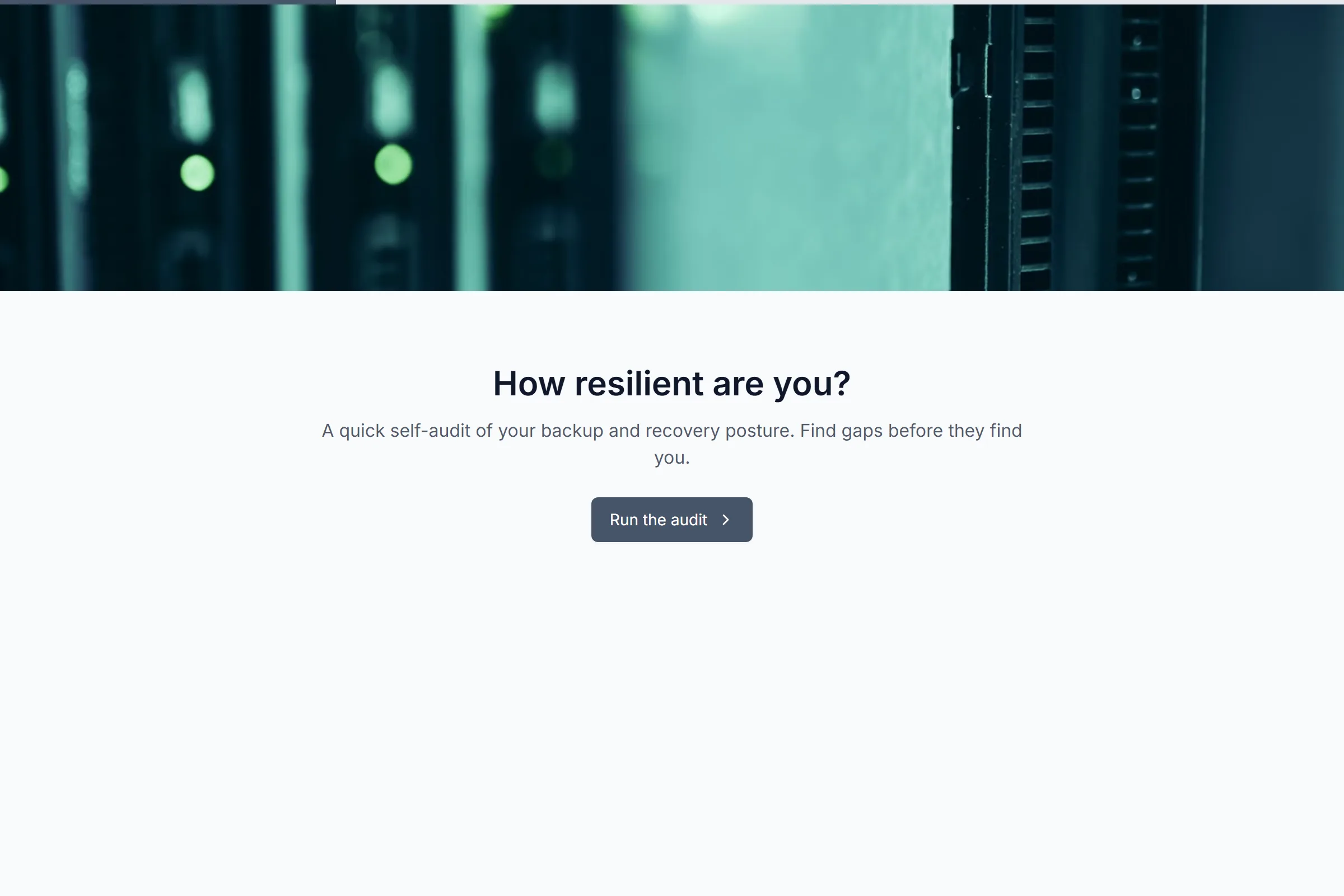 Disaster Recovery Readiness Audit template preview