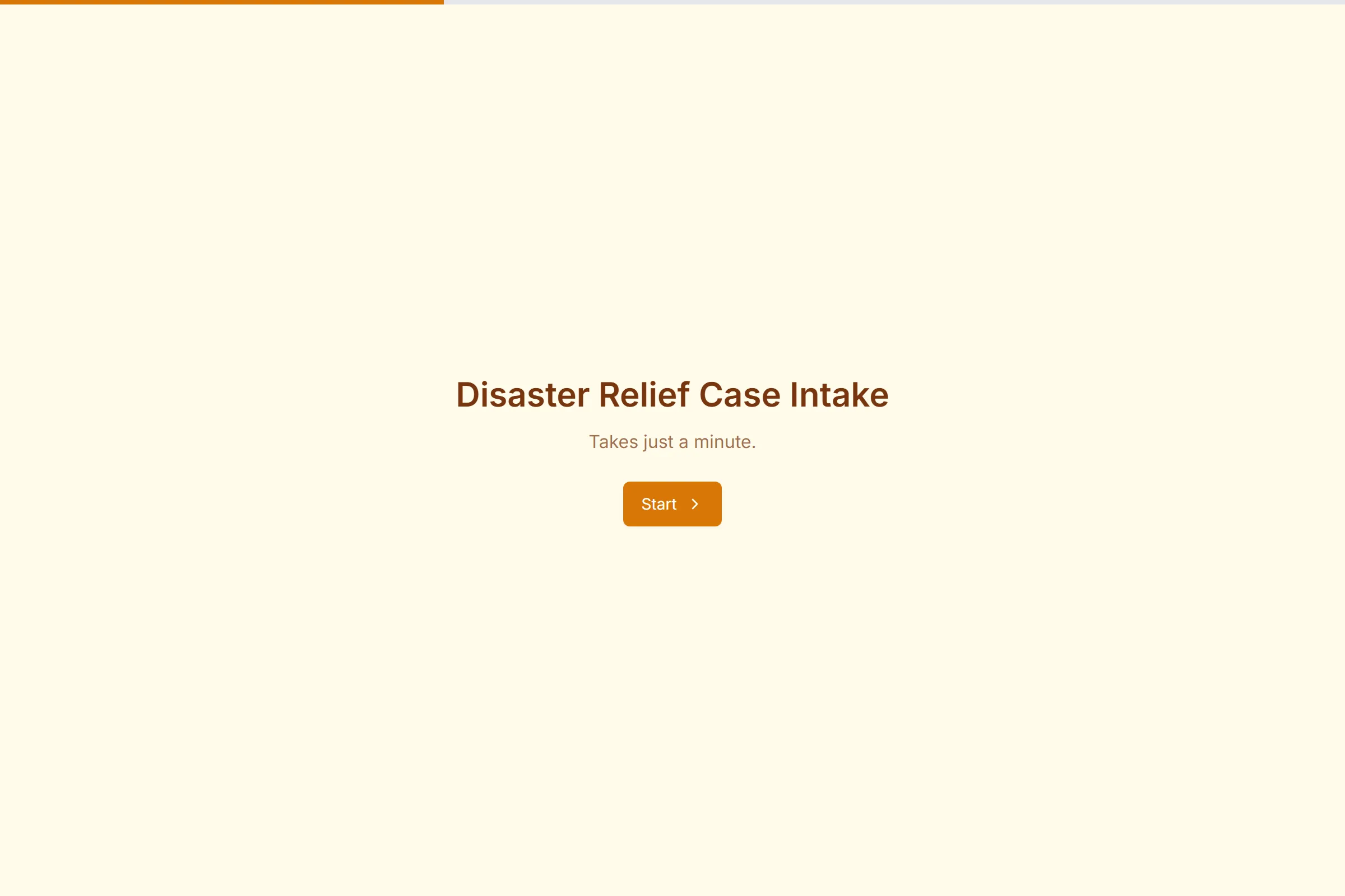 Disaster Relief Case Intake template preview