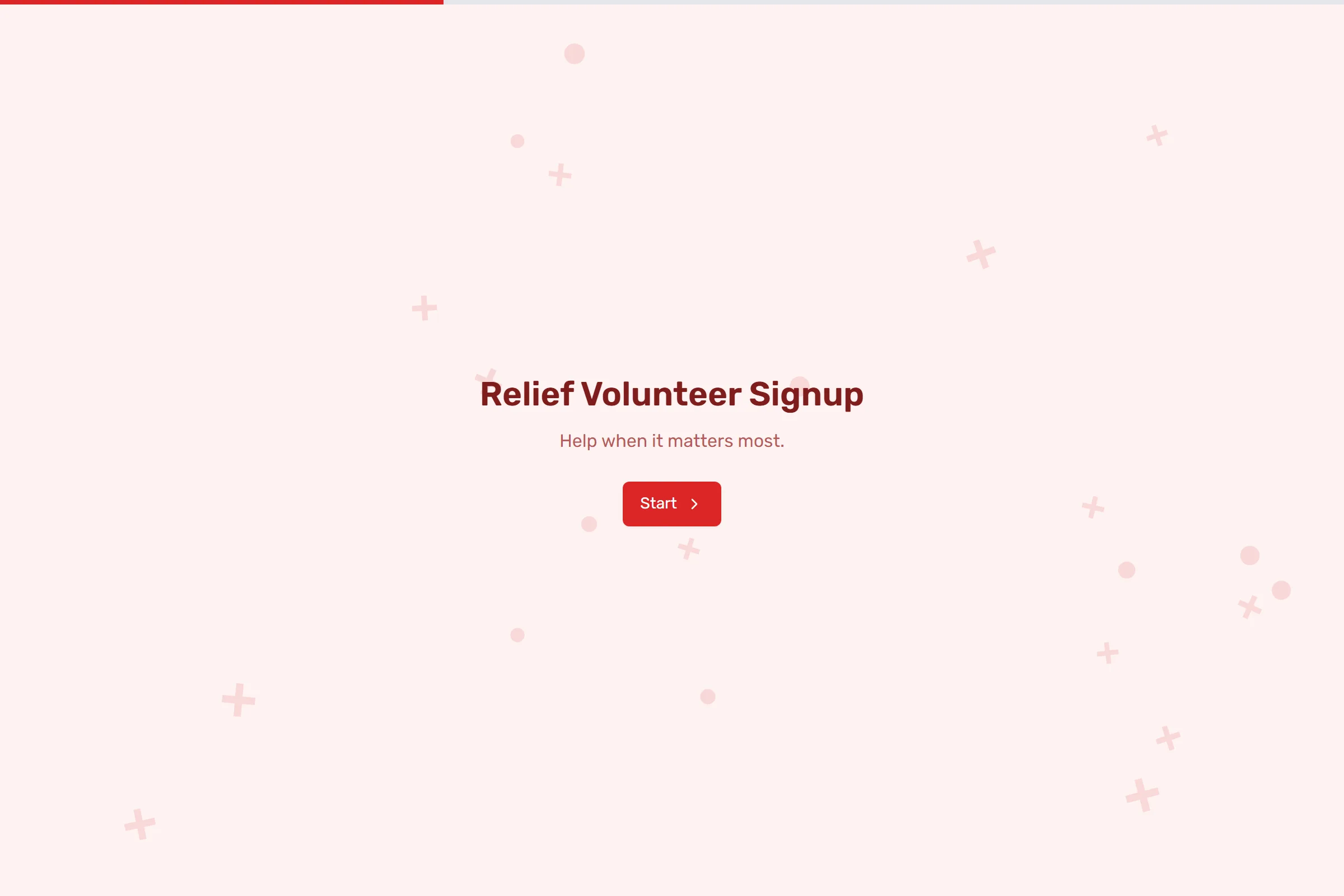Relief Volunteer Signup template preview