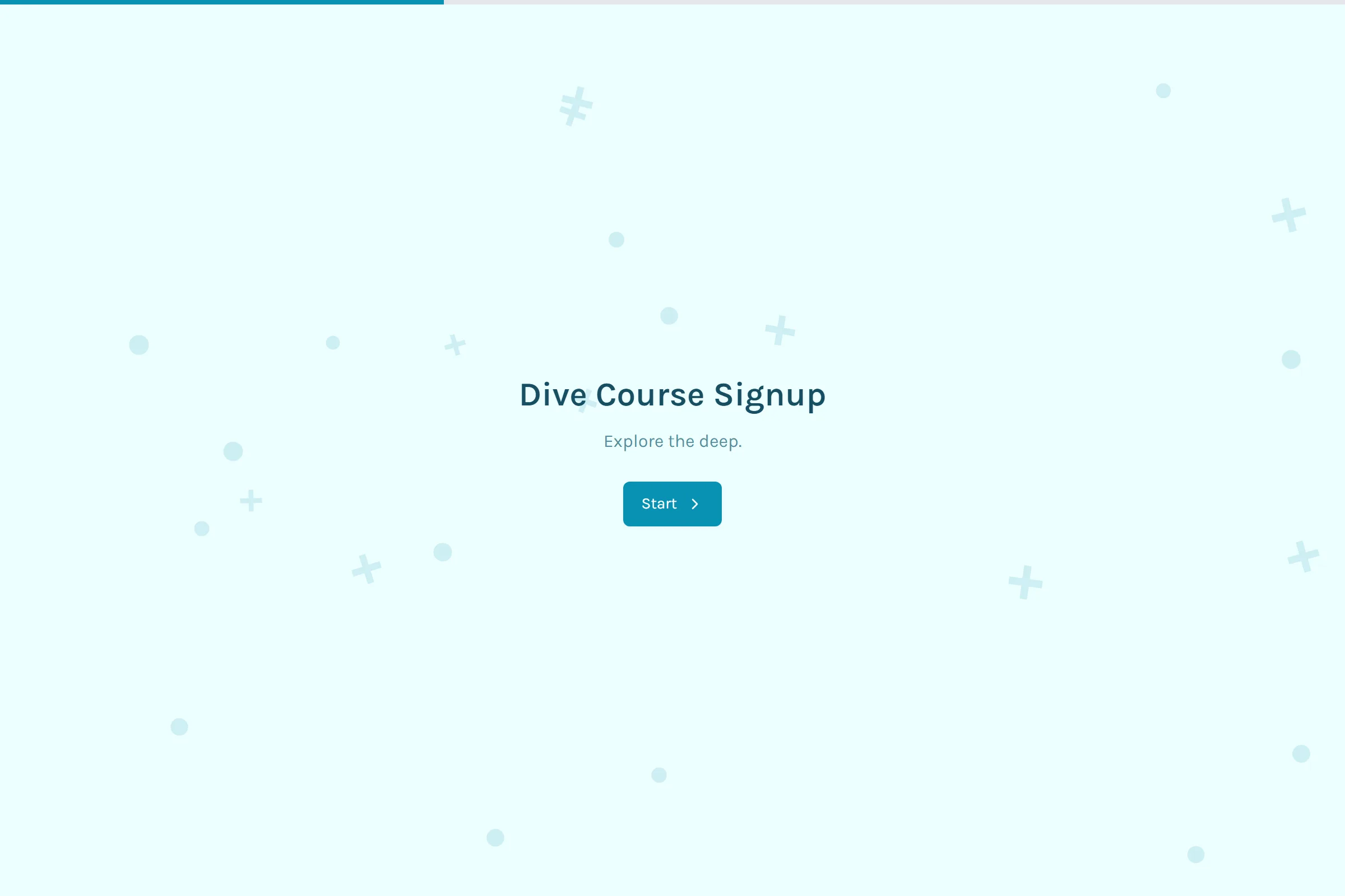 Dive Course Signup template preview