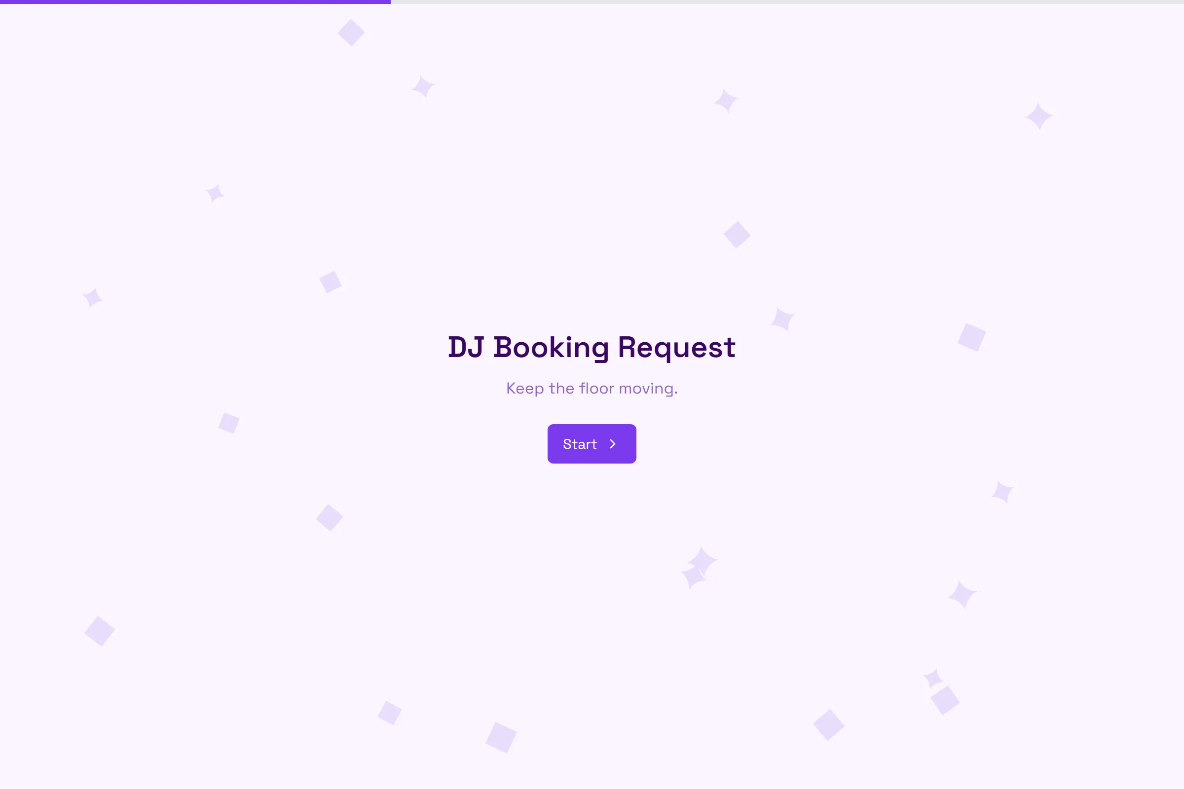 DJ Booking Request template preview
