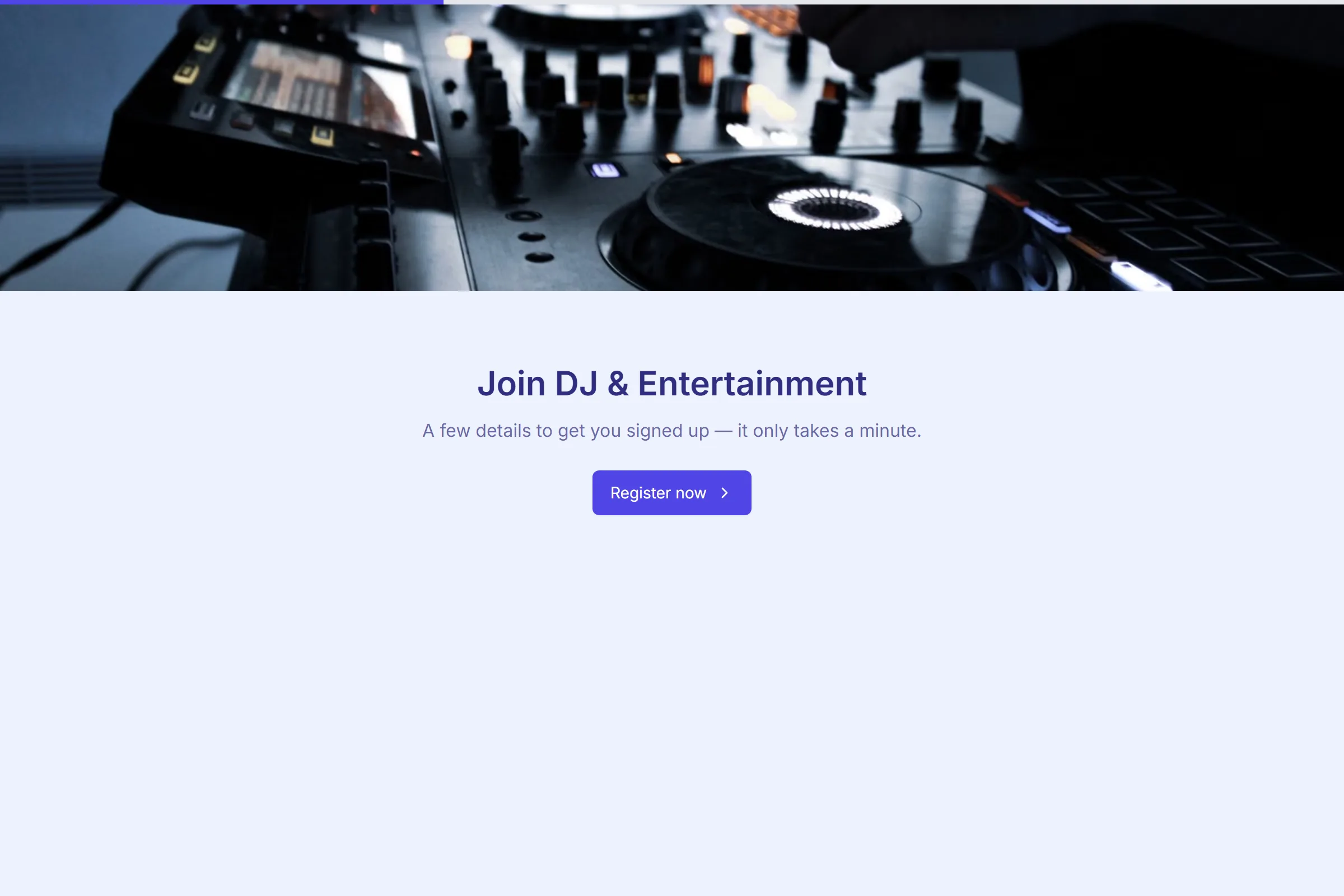 DJ & Entertainment Audition / Voice Submission template preview