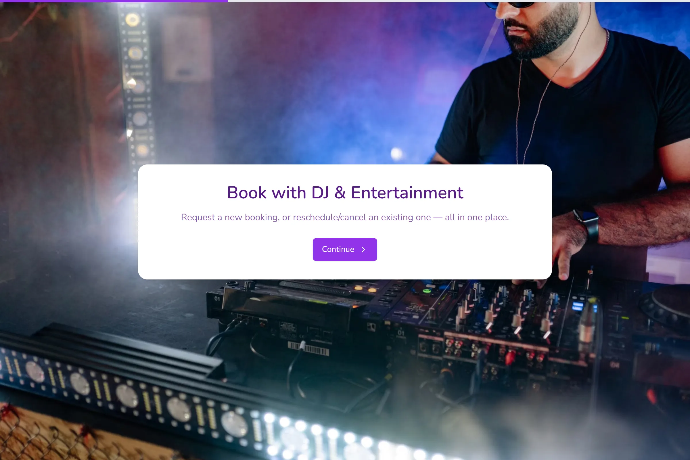 DJ & Entertainment Availability Form template preview