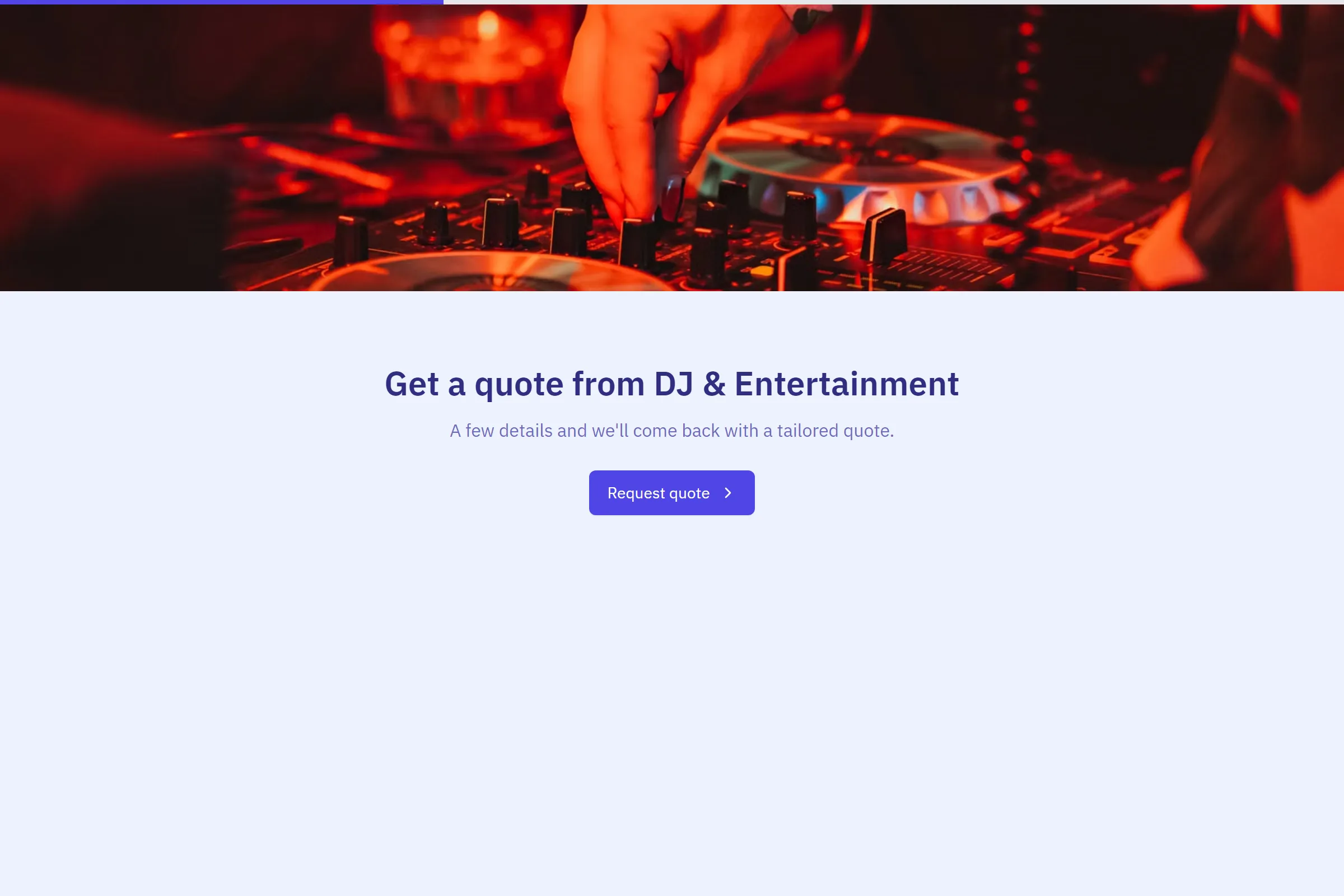 DJ & Entertainment Project Proposal template preview
