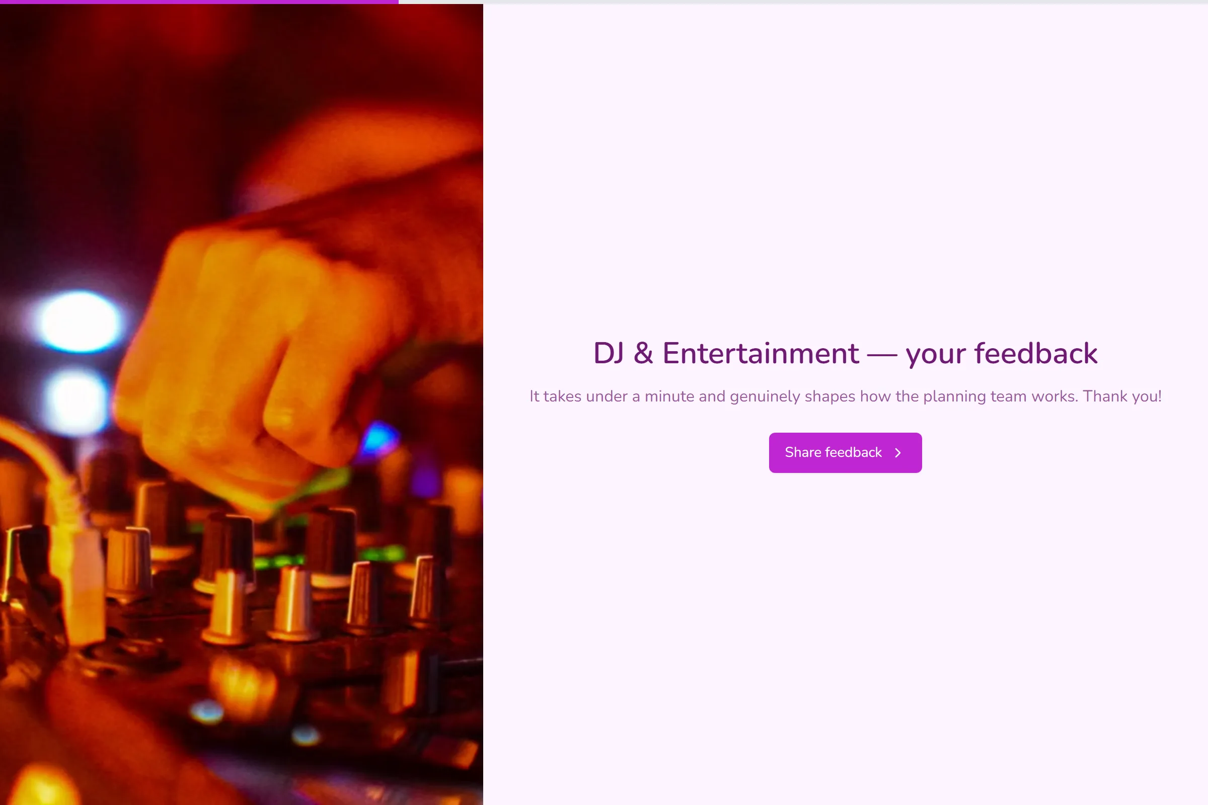 DJ & Entertainment Satisfaction Survey template preview