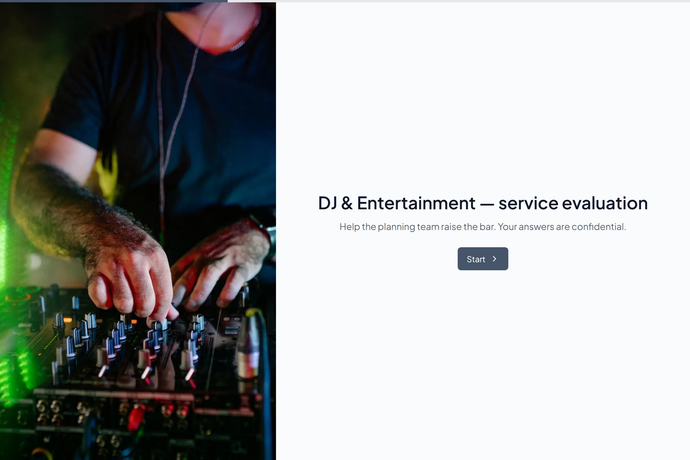 DJ & Entertainment Service Evaluation template preview