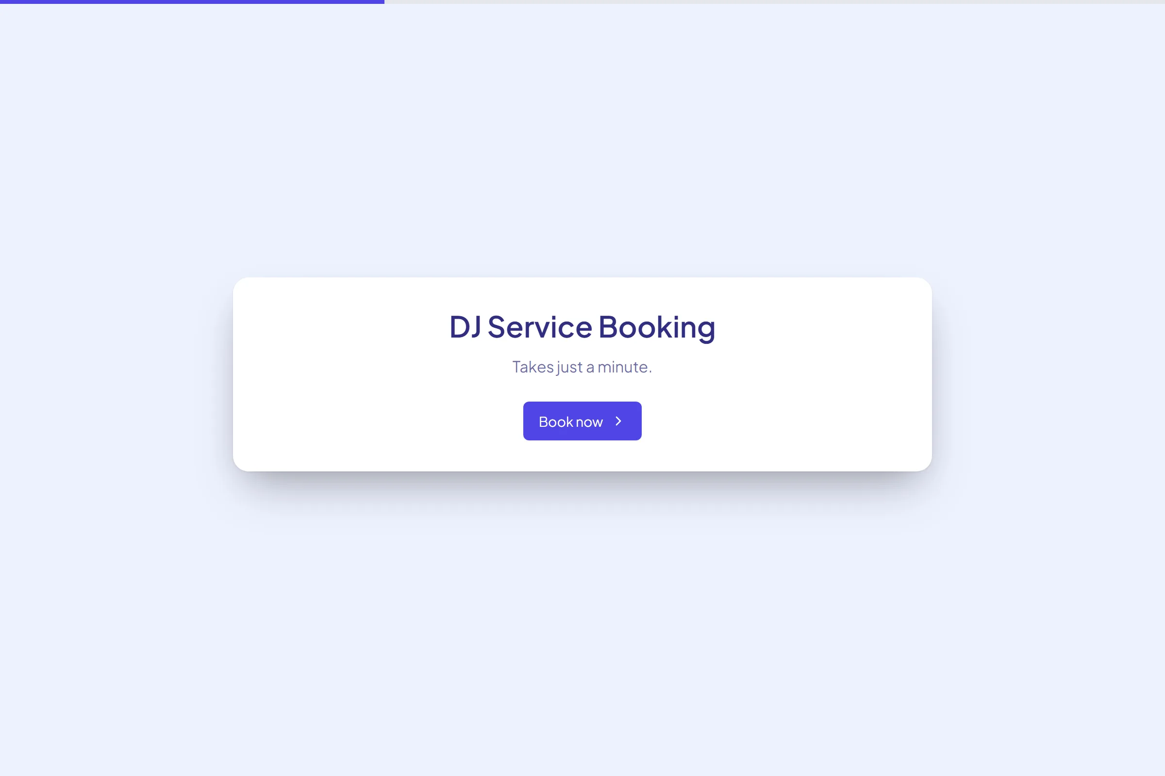 DJ Service Booking template preview
