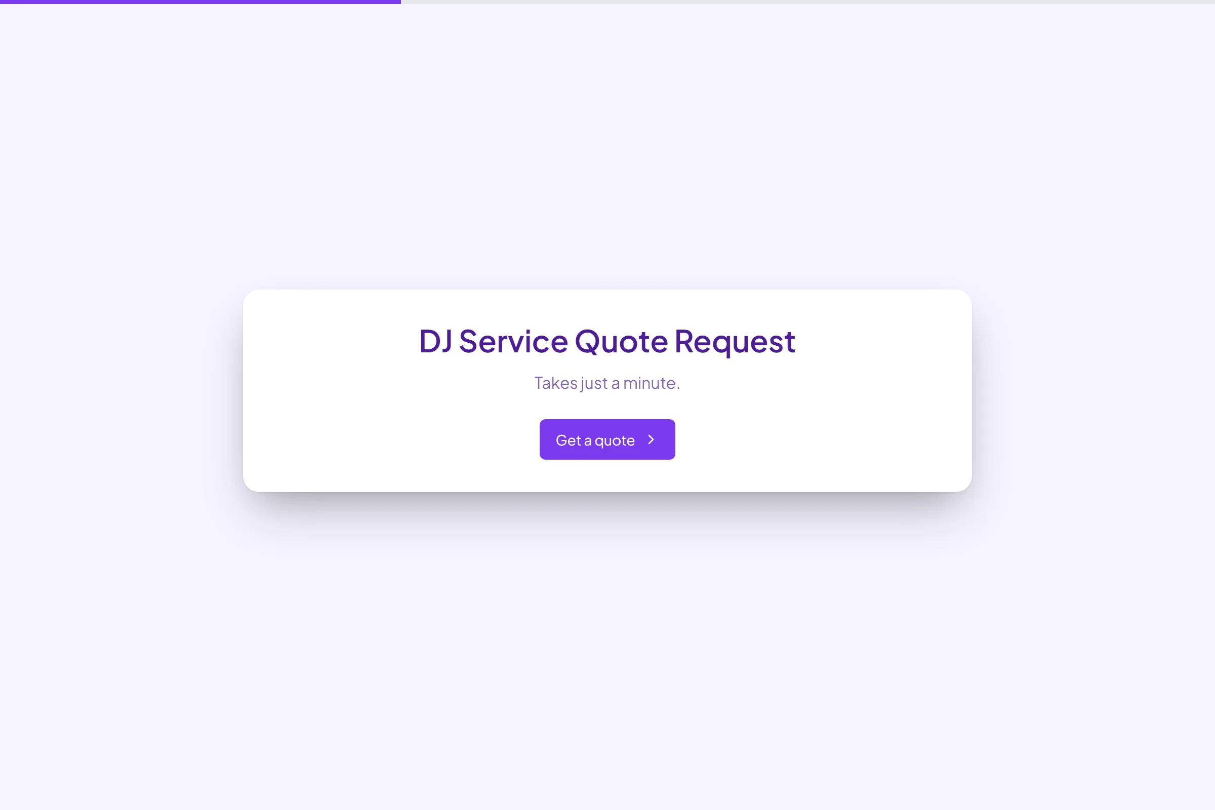 DJ Service Quote Request template preview