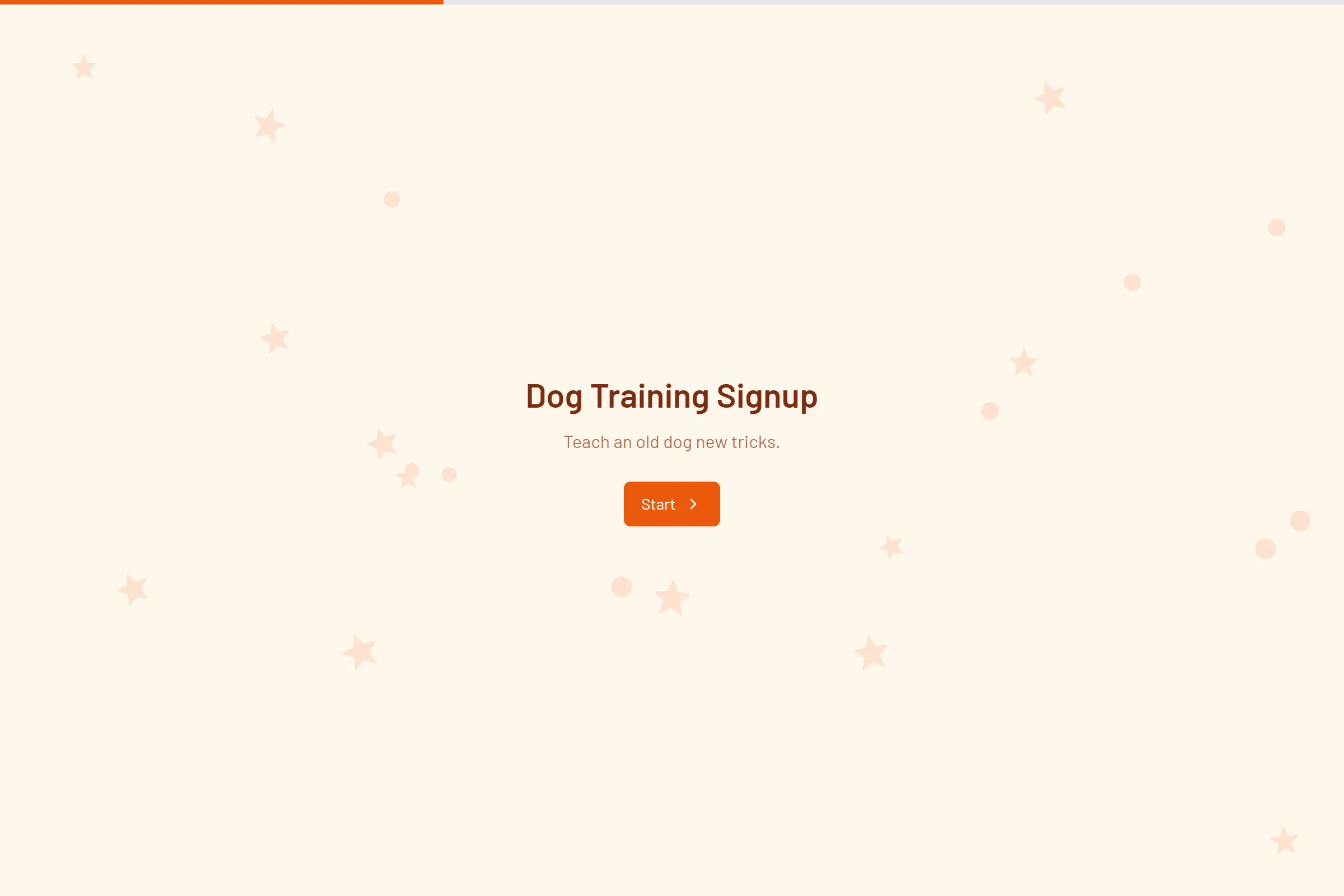 Dog Training Signup template preview