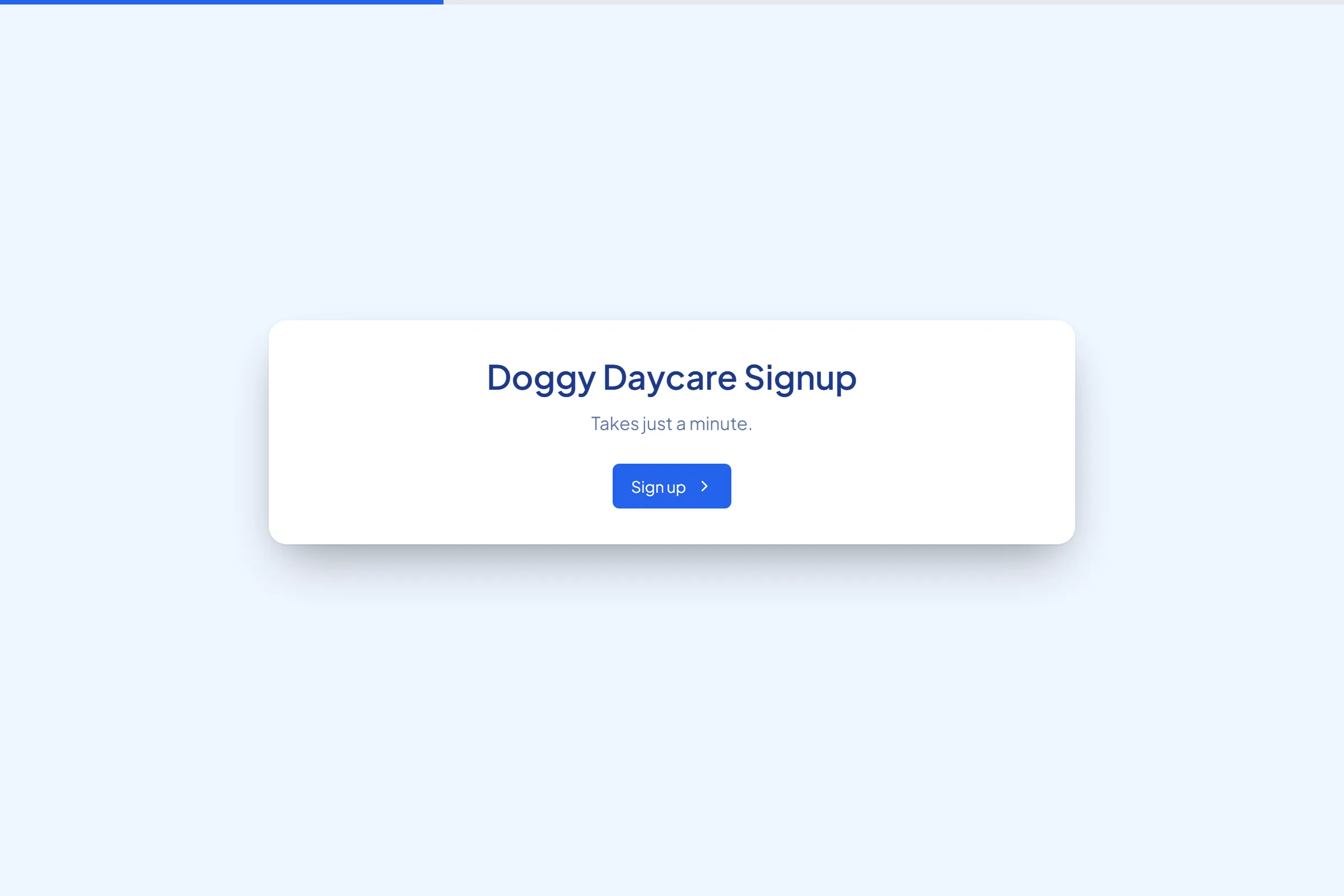 Doggy Daycare Signup template preview