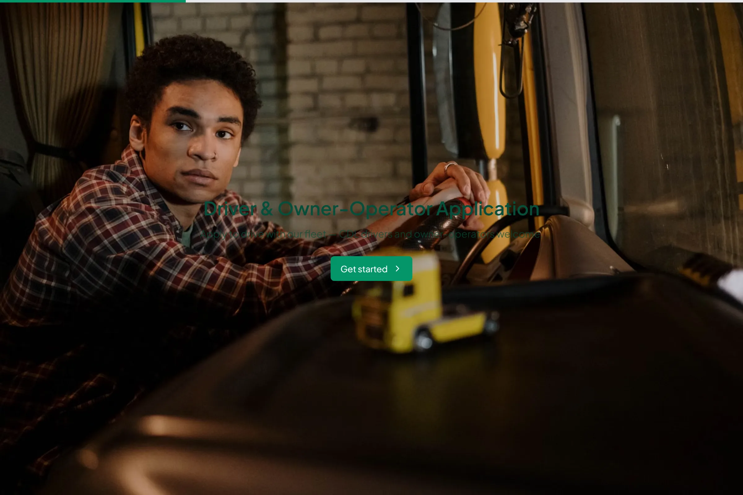 Driver & Owner-Operator Application template preview