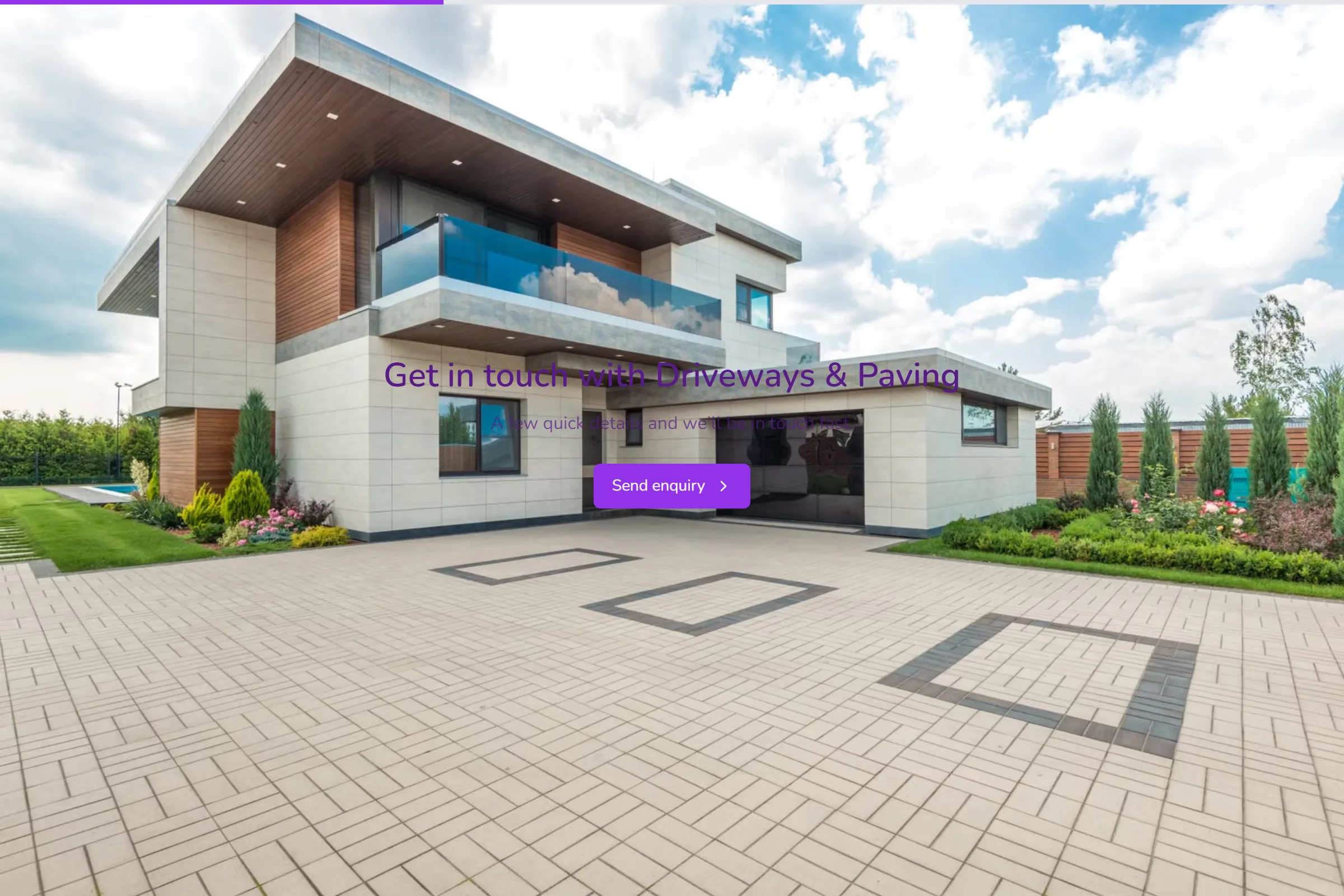 Driveways & Paving Enquiry template preview