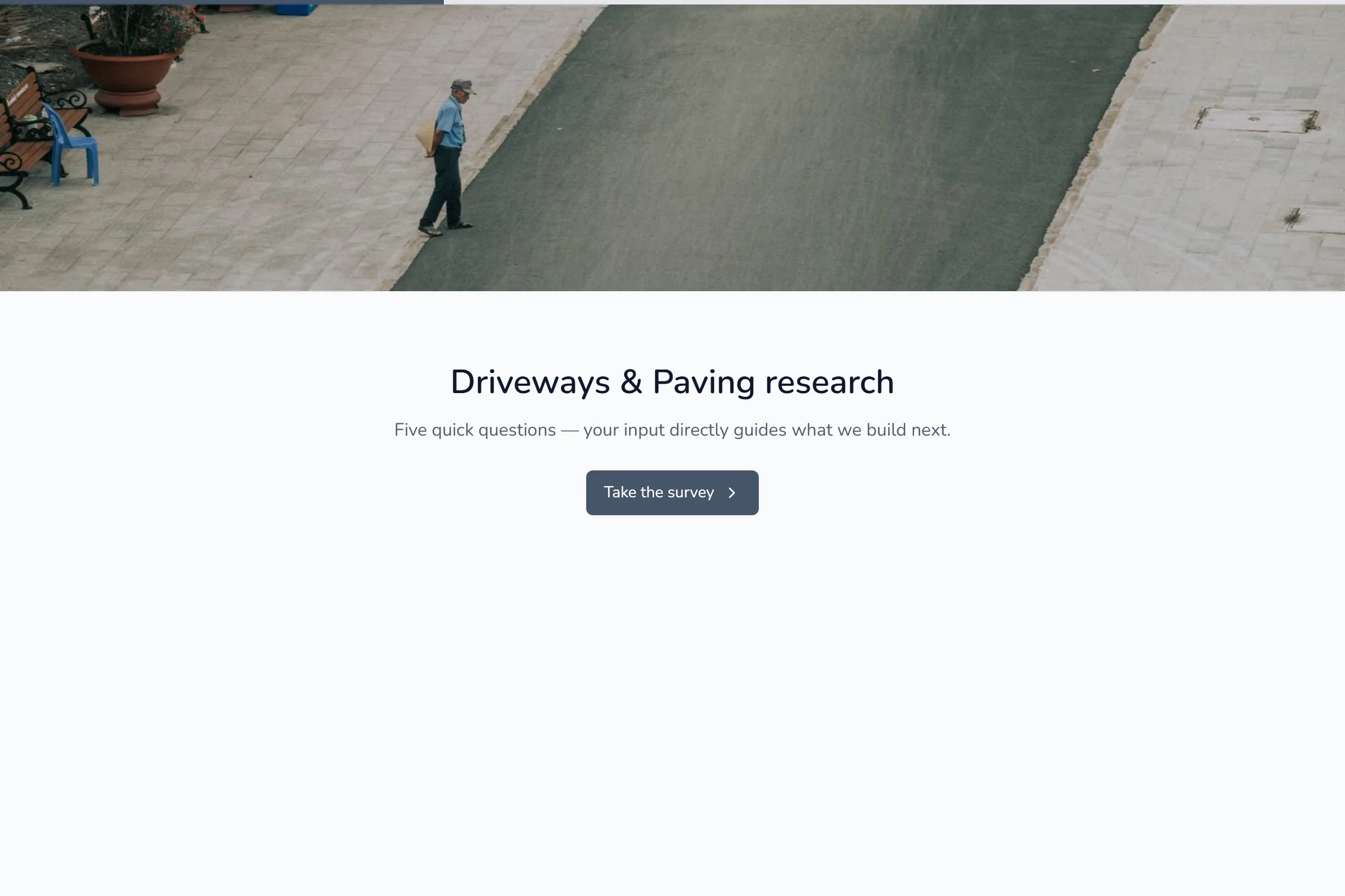 Driveways & Paving Market Research Survey template preview