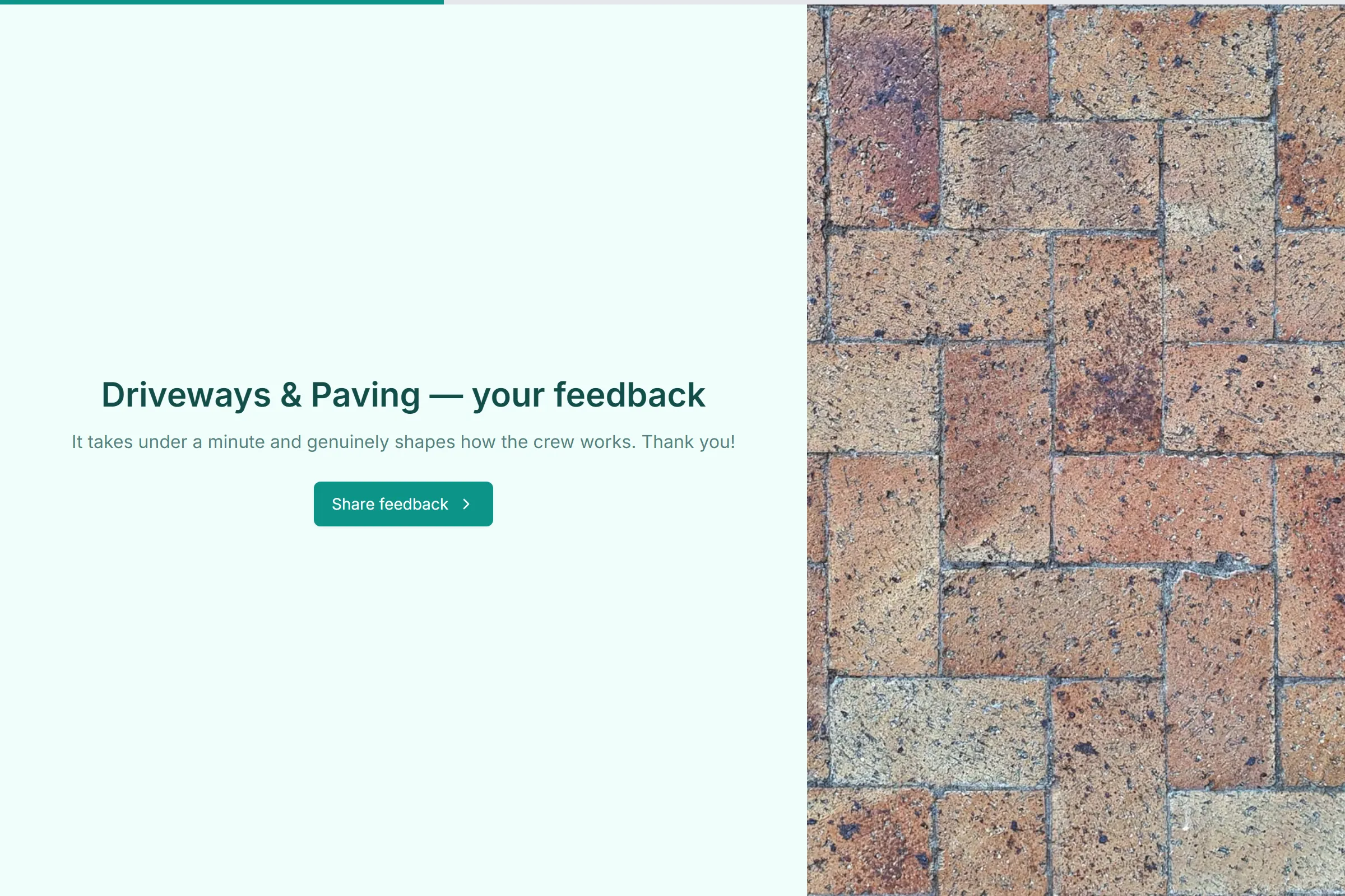 Driveways & Paving Satisfaction Survey template preview