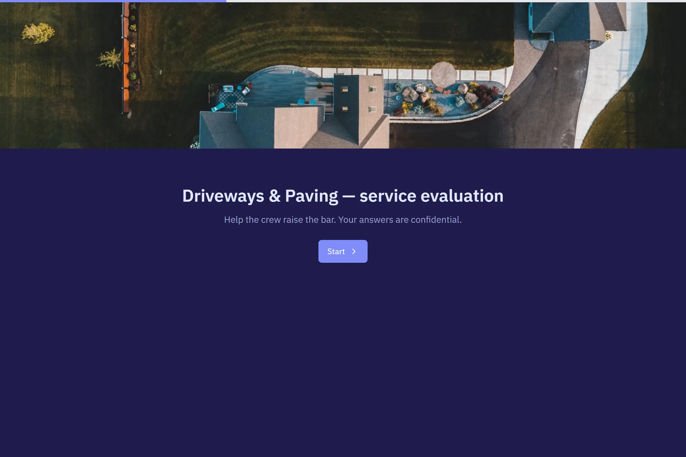 Driveways & Paving Service Evaluation template preview