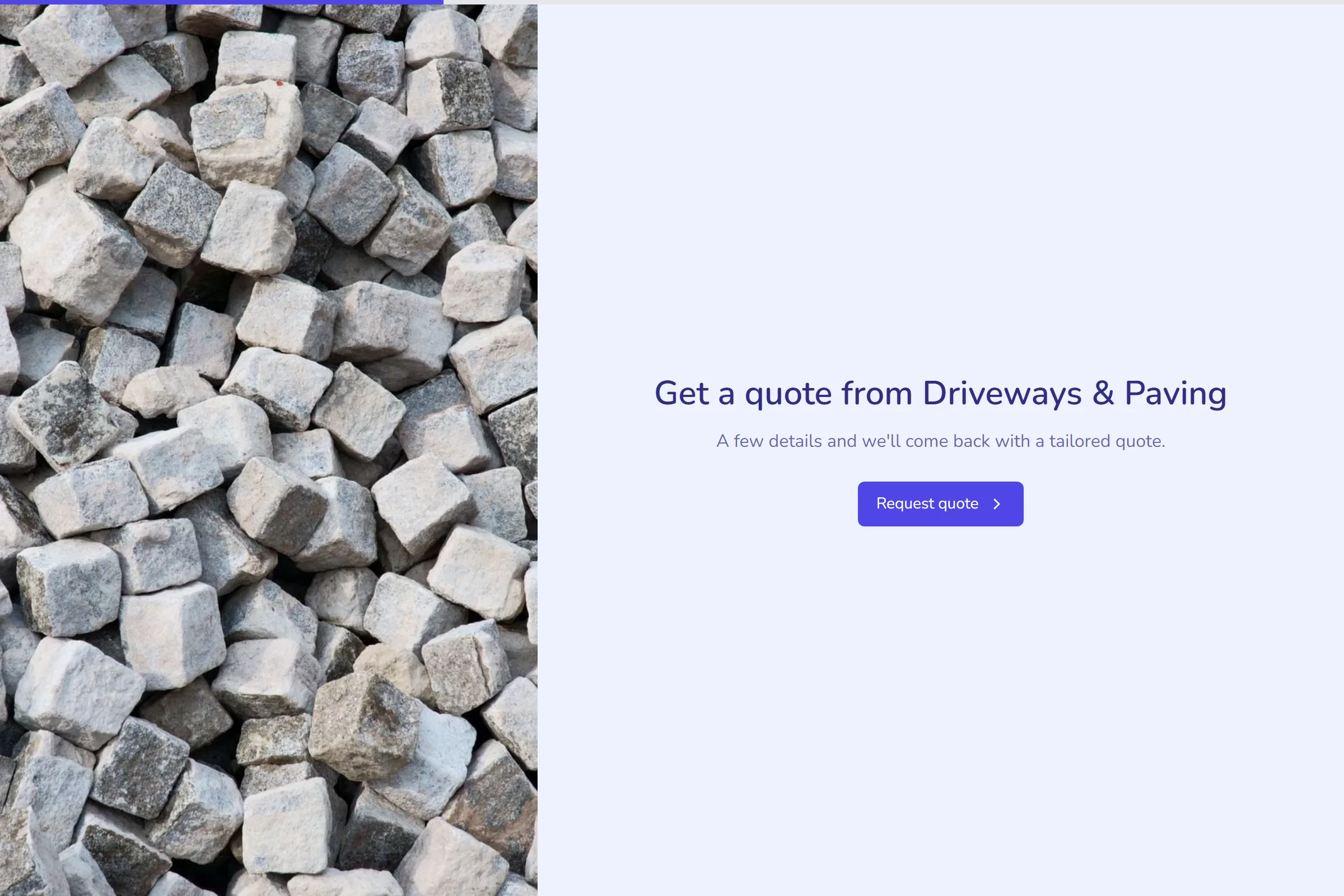 Driveways & Paving Site Survey Request template preview