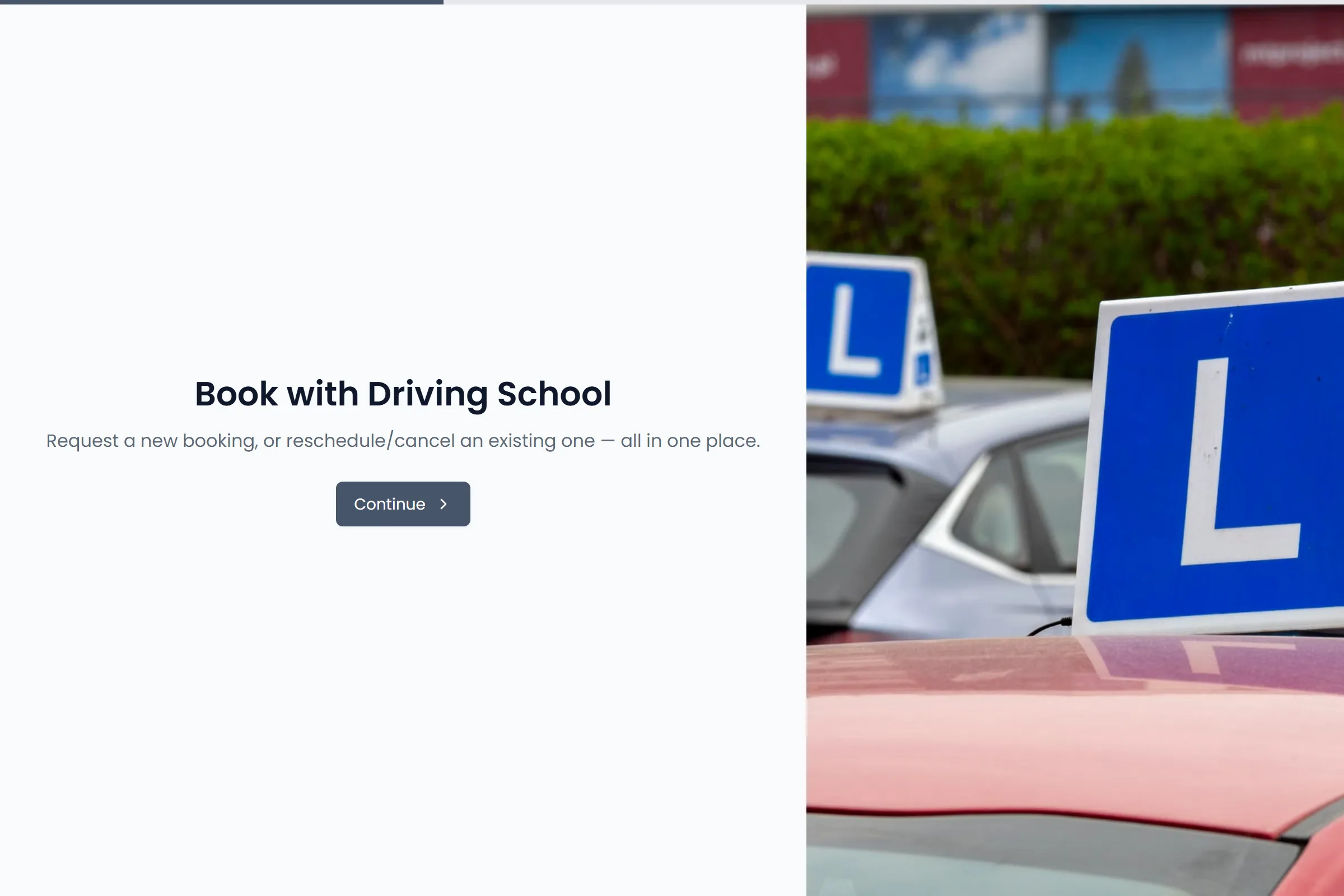 Driving School Availability Form template preview