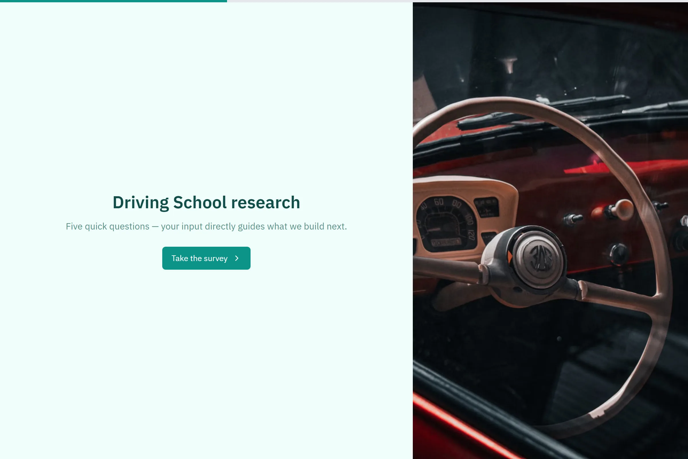 Driving School Market Research Survey template preview