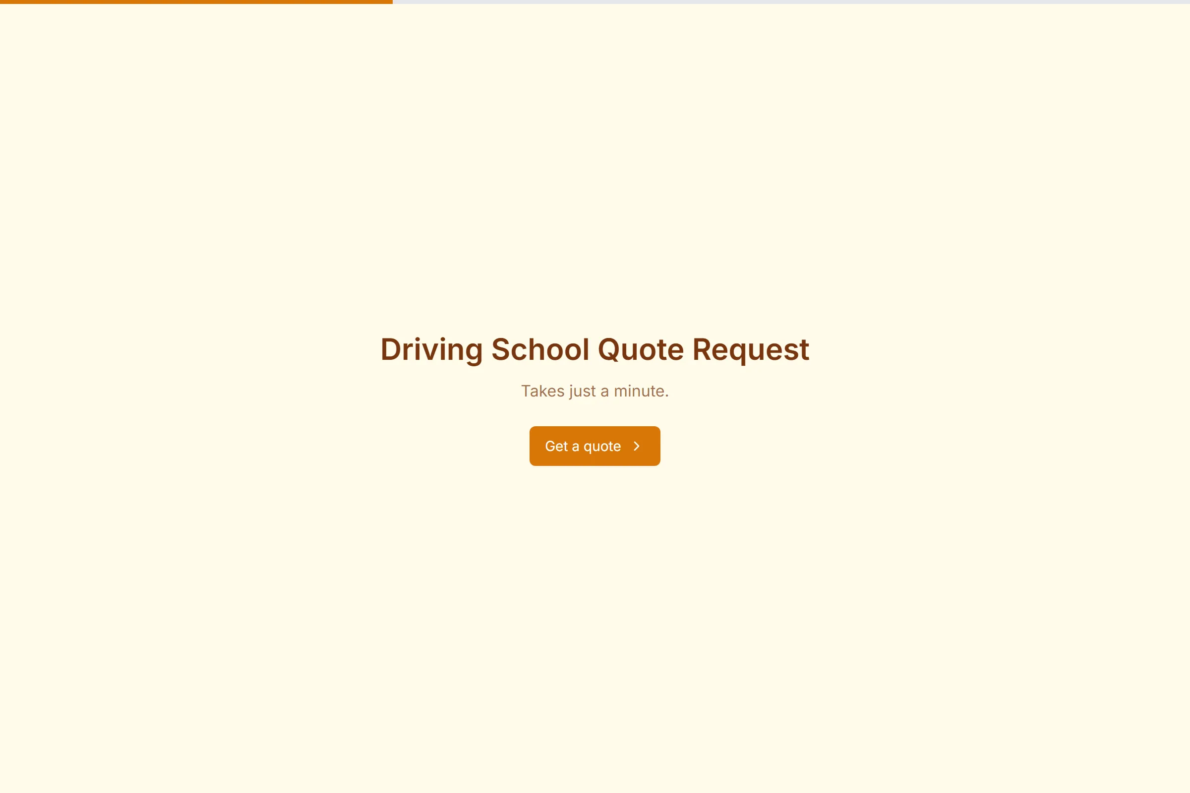 Driving School Quote Request template preview