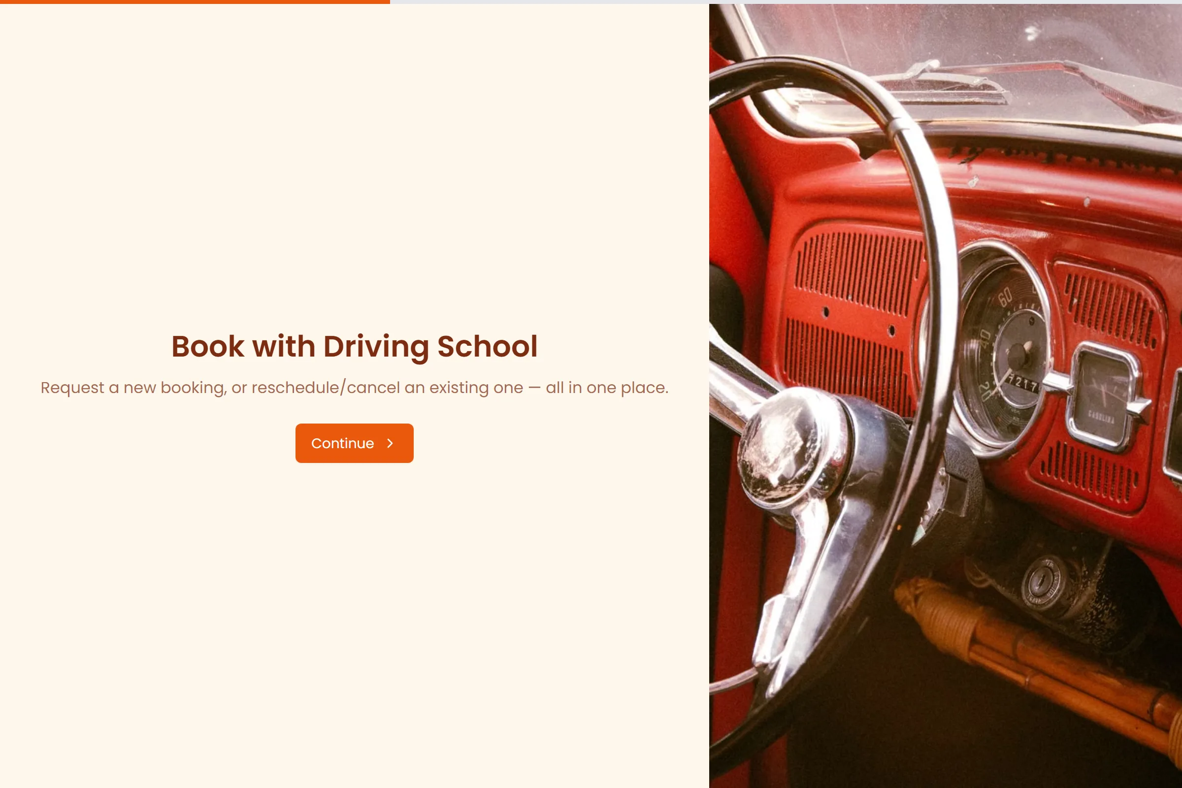 Driving School Reschedule / Cancel Request template preview