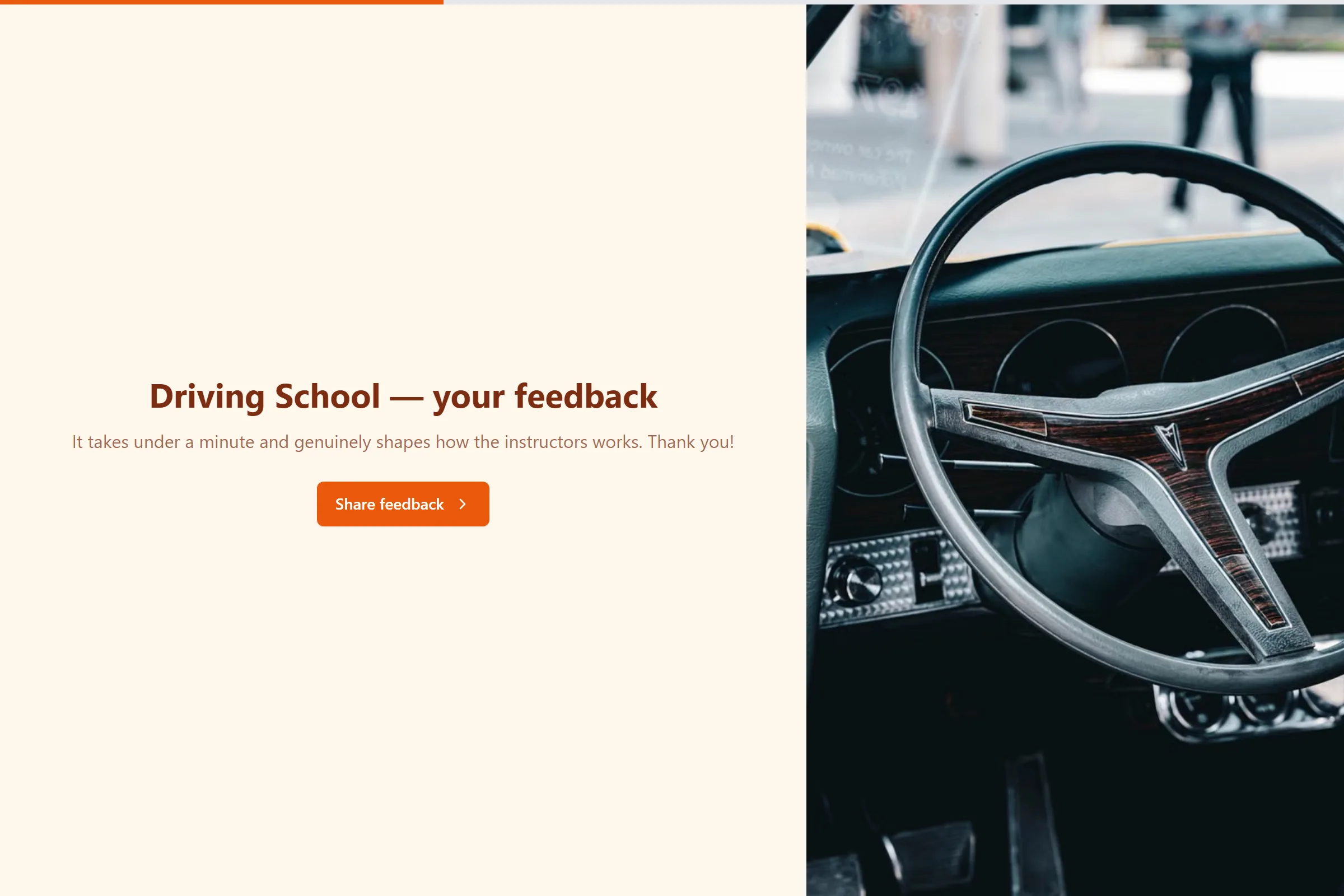Driving School Satisfaction Survey template preview