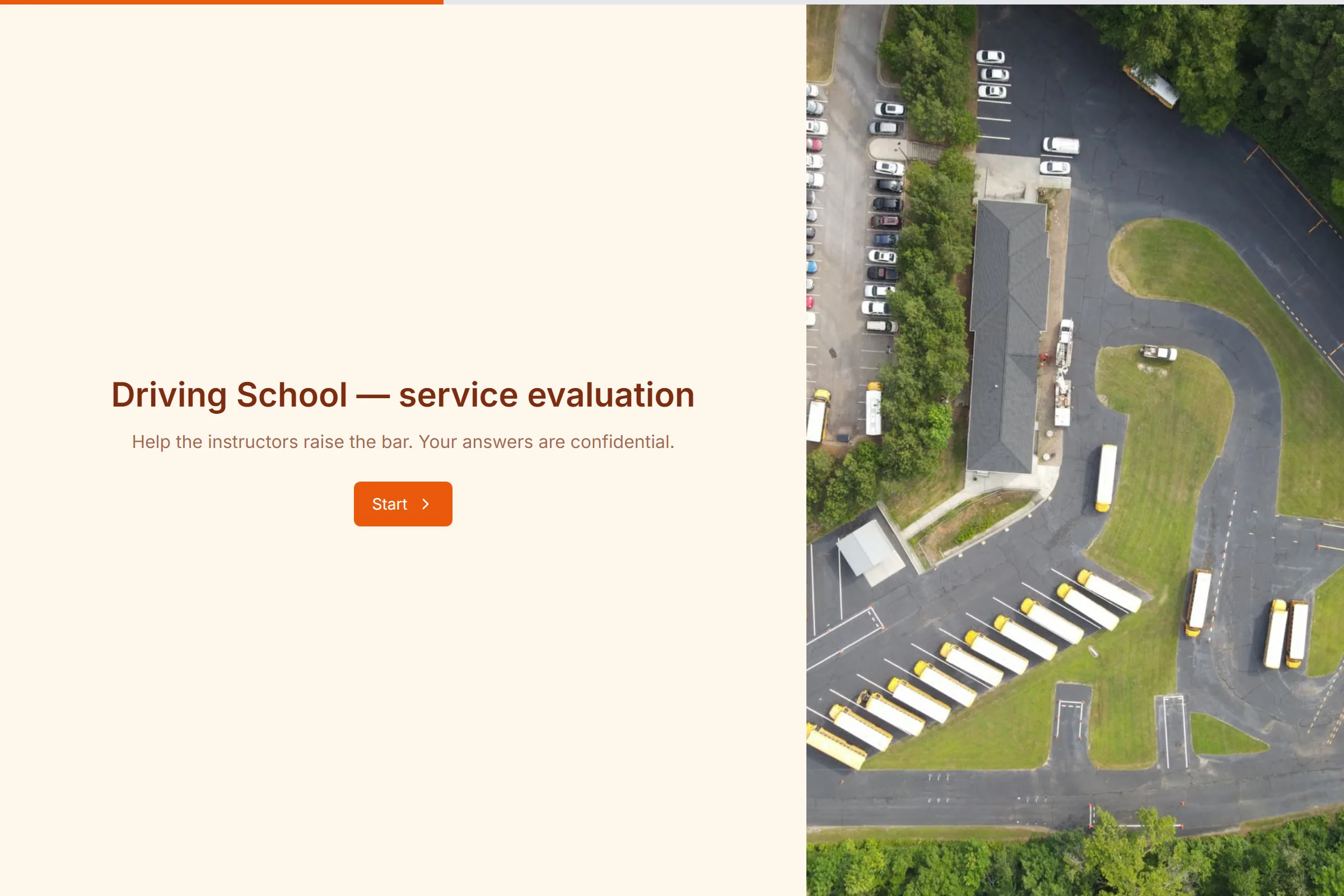 Driving School Service Evaluation template preview