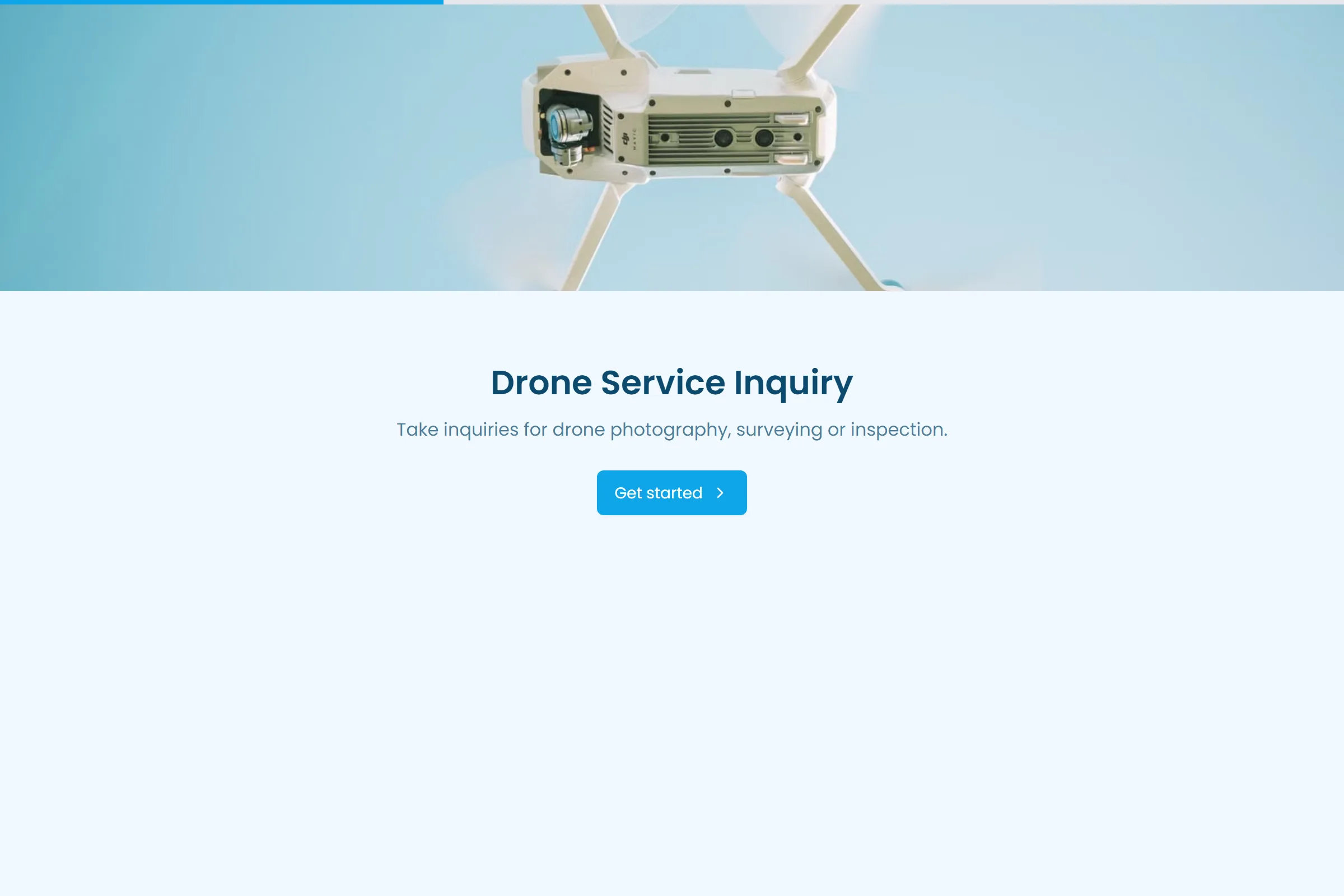 Drone Service Inquiry template preview