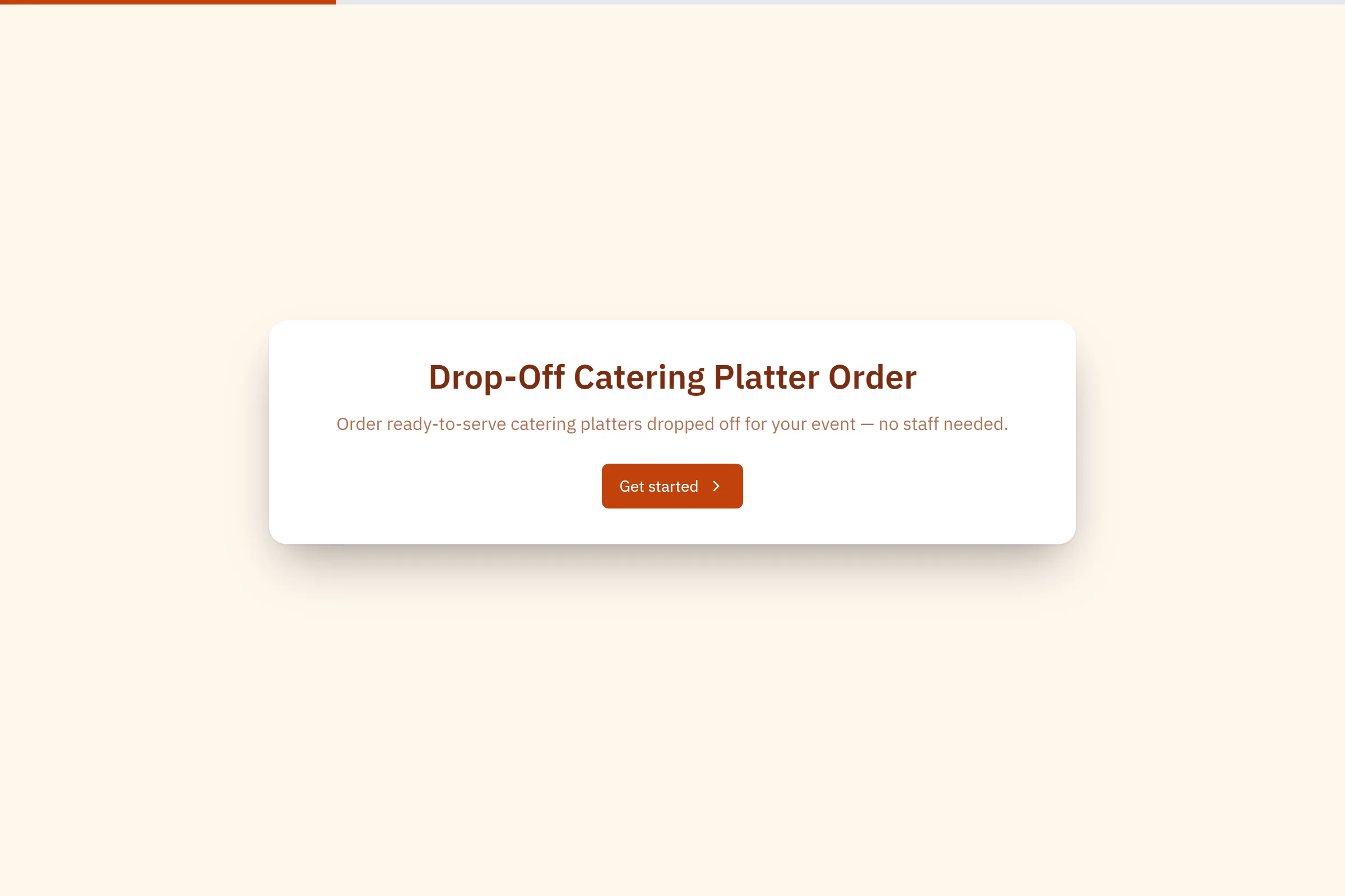 Drop-Off Catering Platter Order template preview