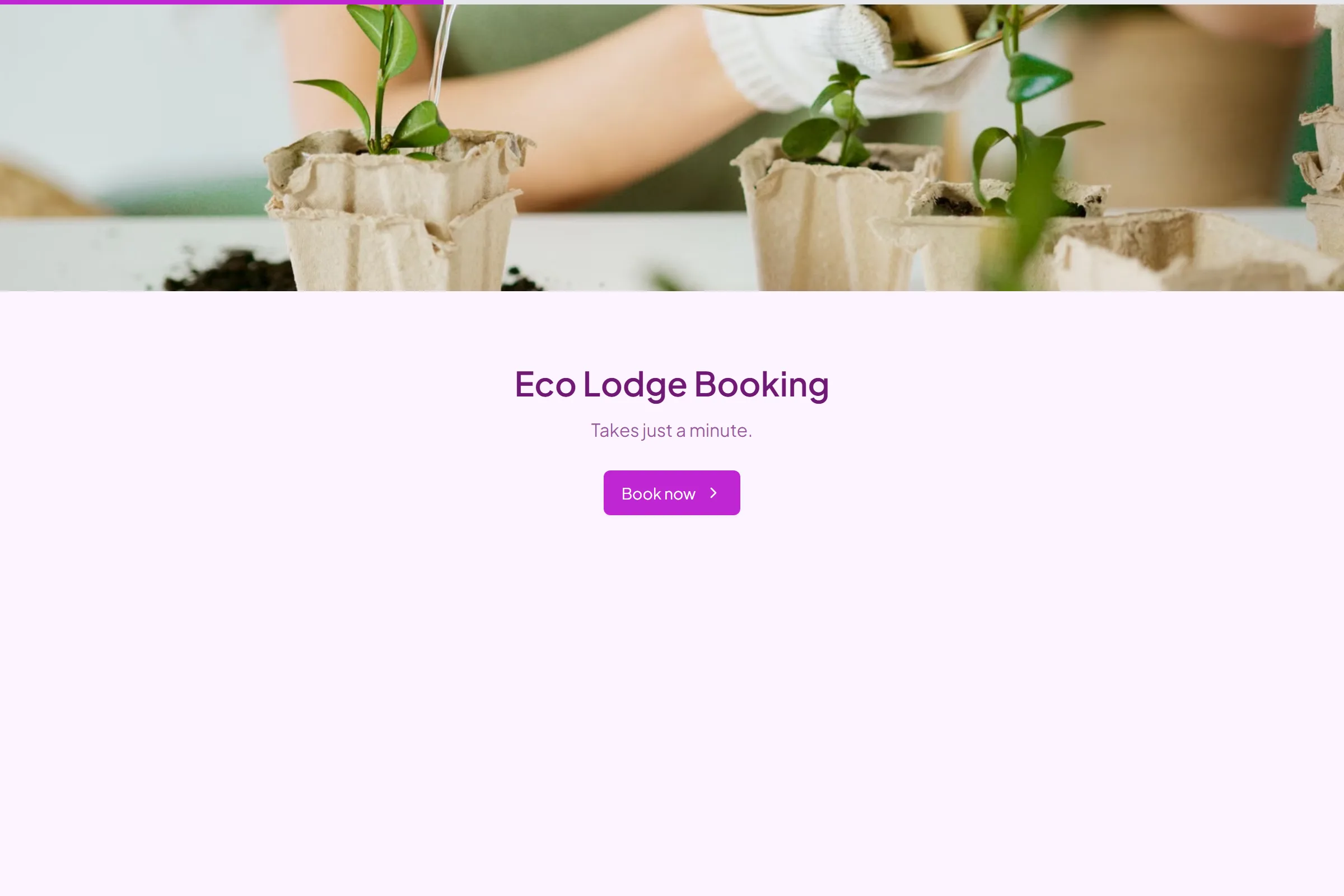 Eco Lodge Booking template preview