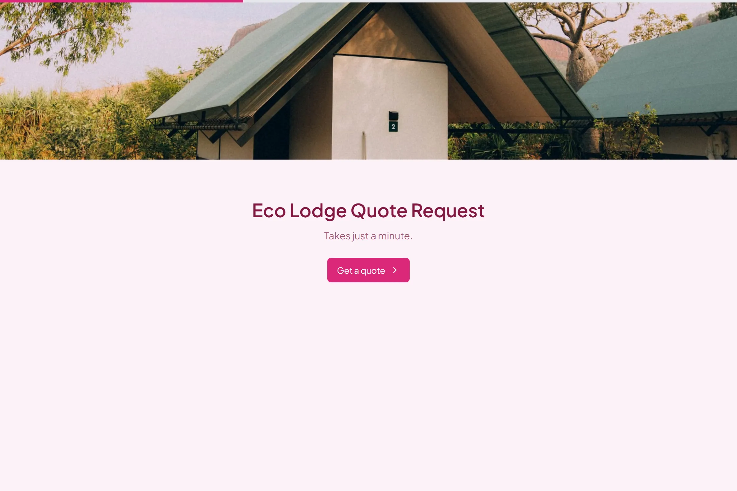 Eco Lodge Quote Request template preview