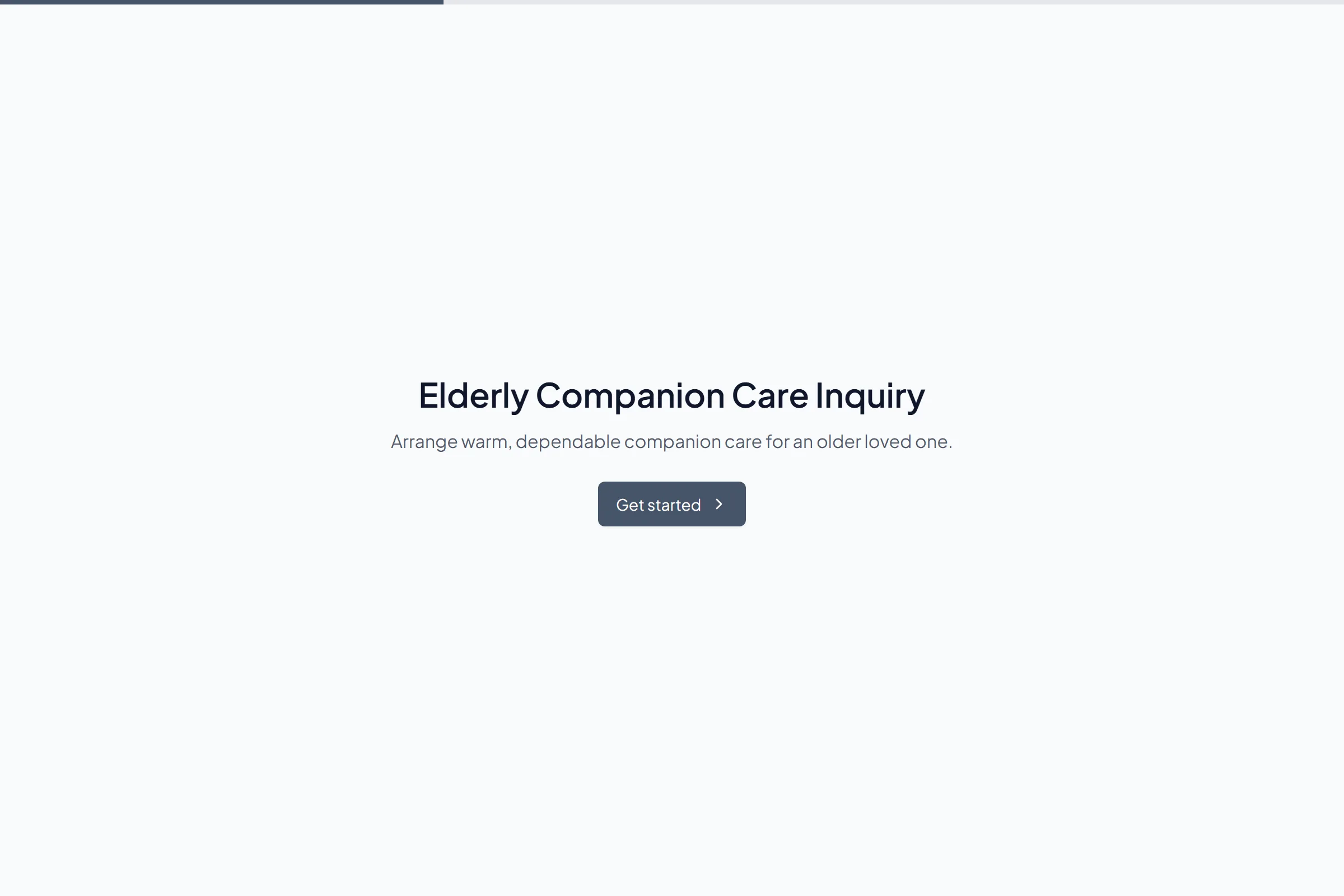 Elderly Companion Care Inquiry template preview