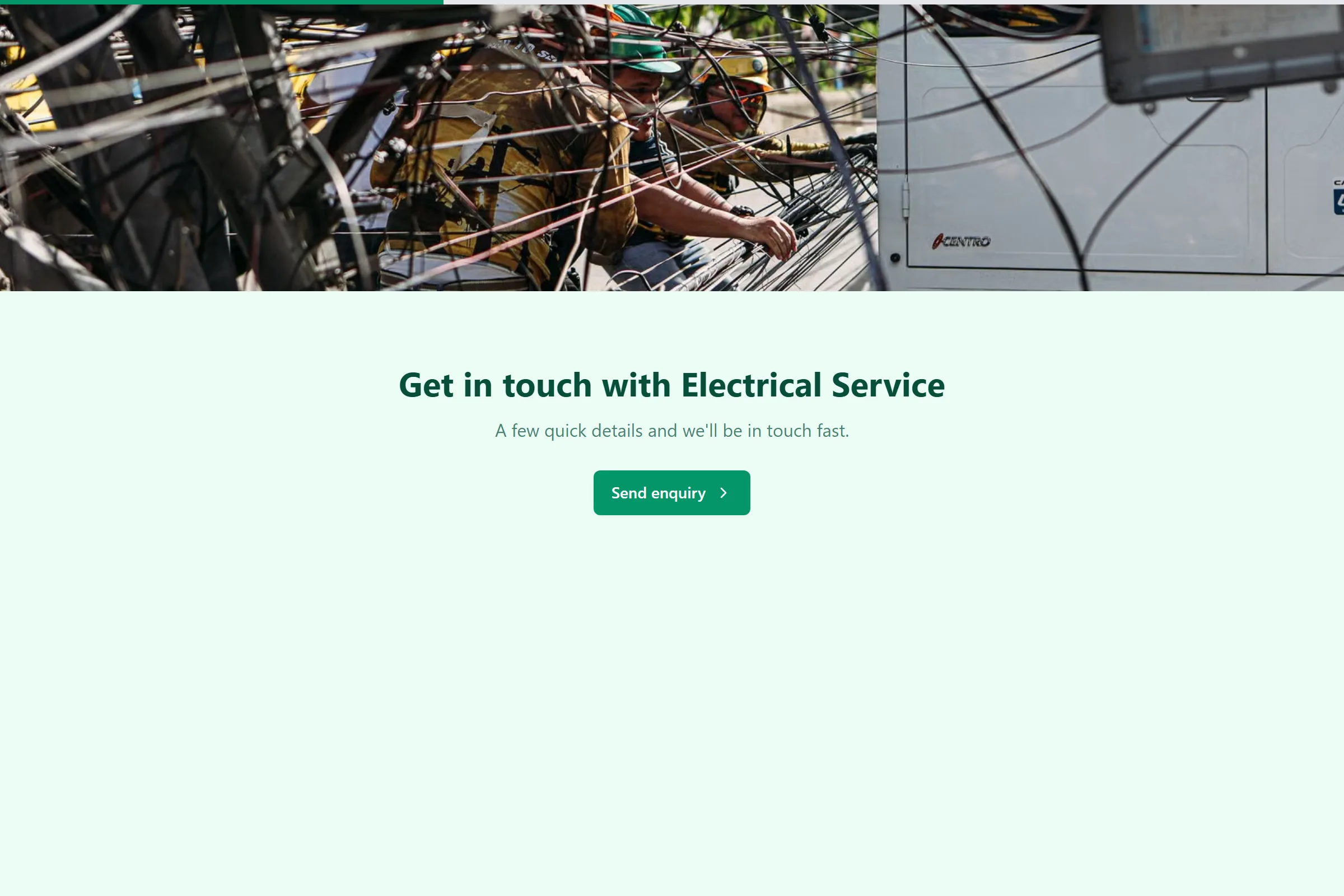 Electrical Service Enquiry template preview