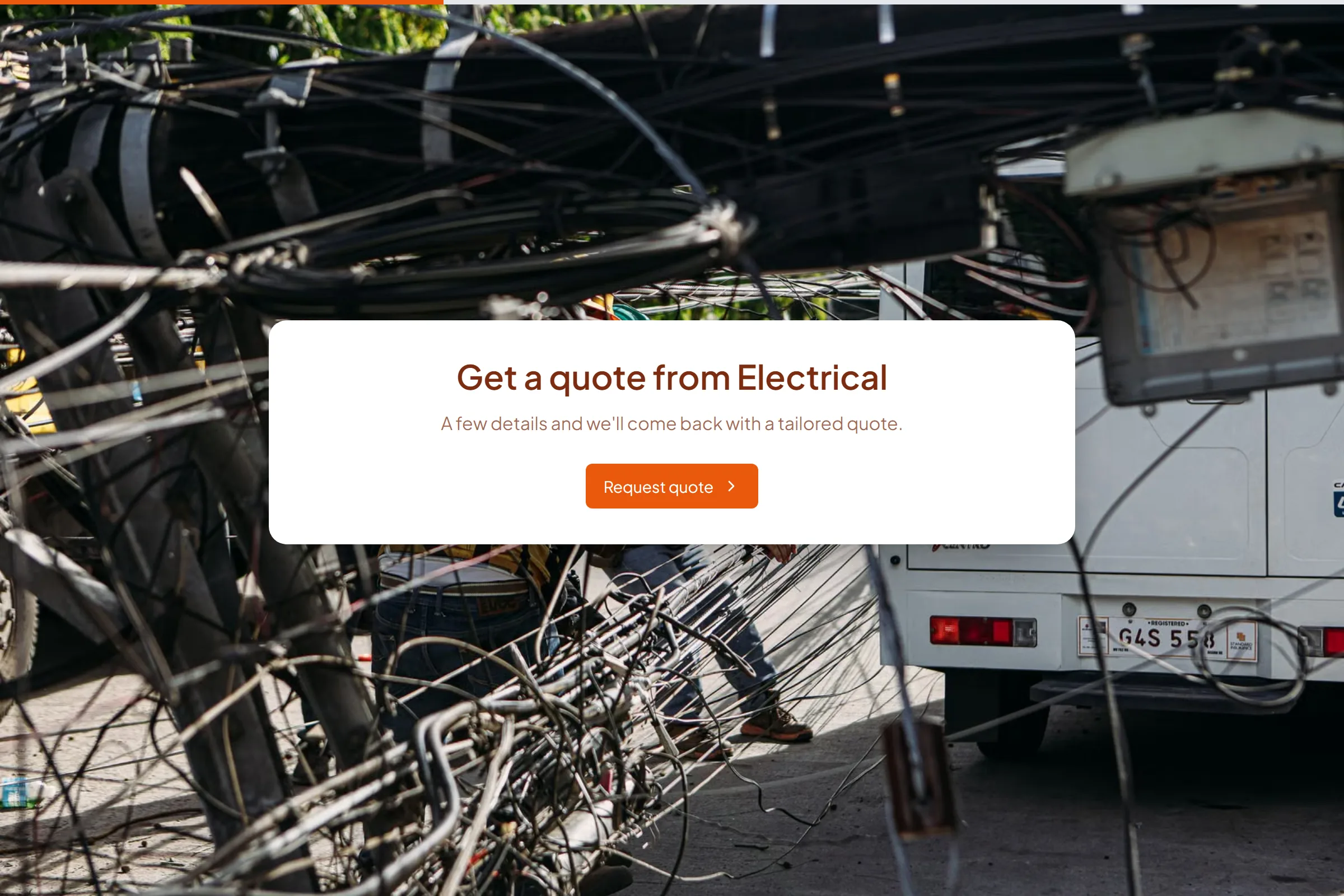 Electrical Service Quote Request template preview