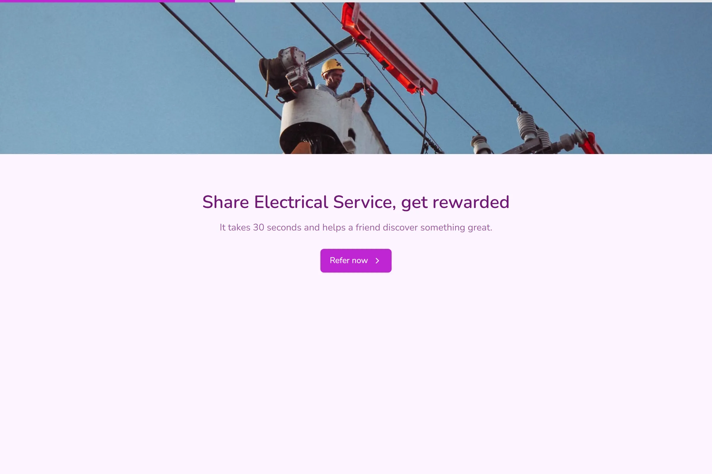 Electrical Service Referral Form template preview