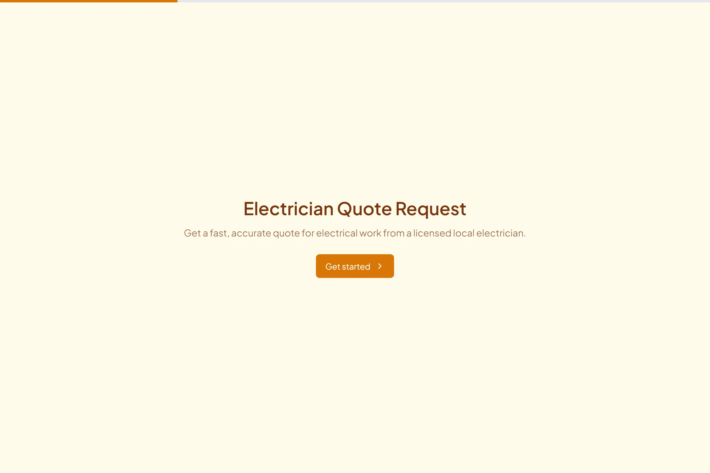 Electrician Quote Request template preview