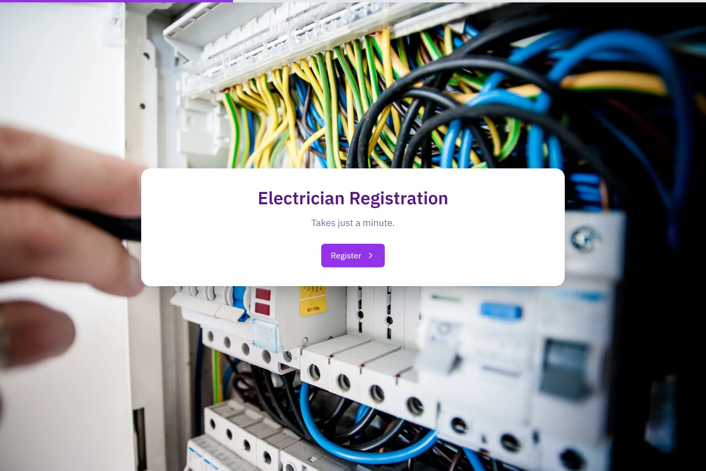 Electrician Registration template preview