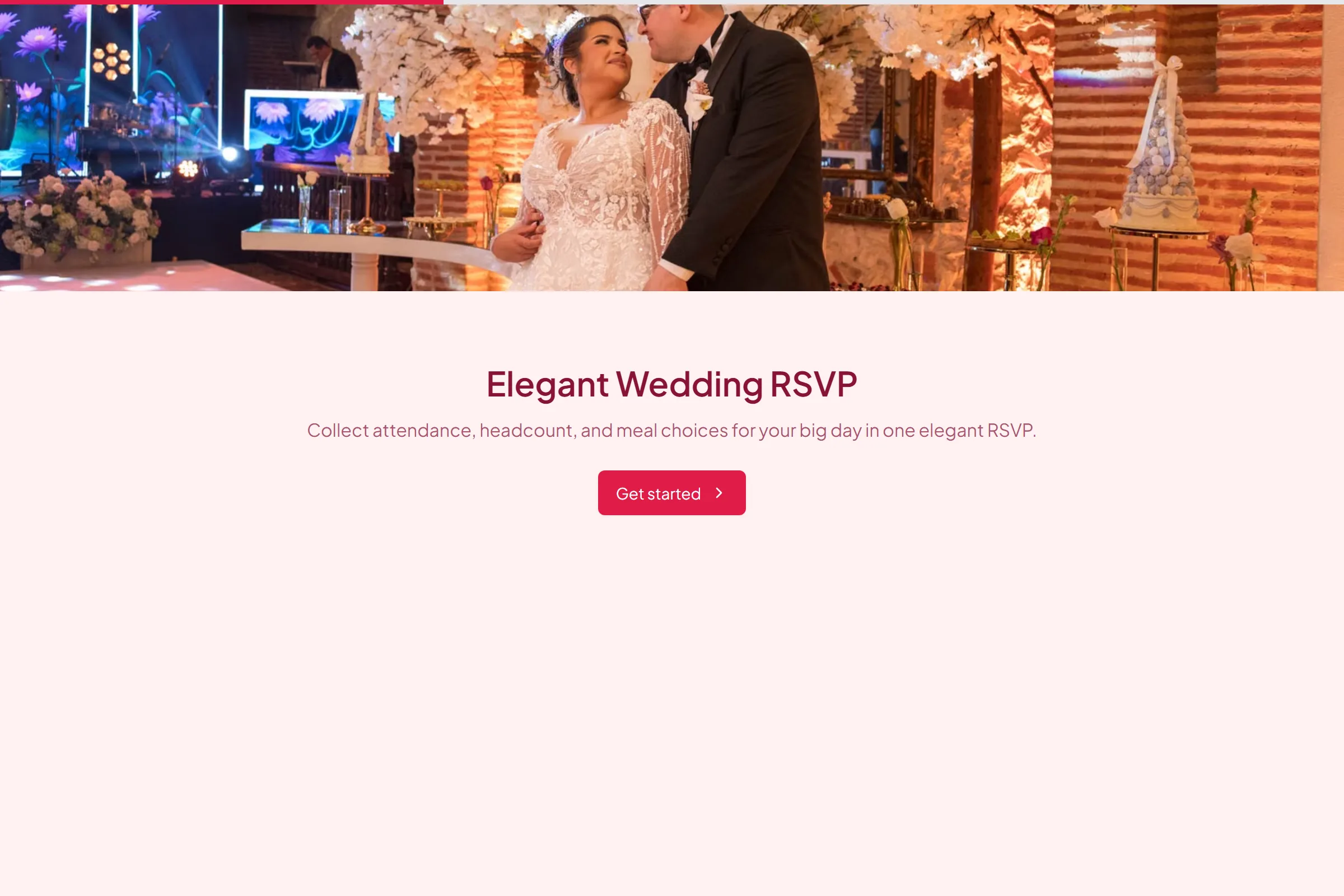 Elegant Wedding RSVP template preview